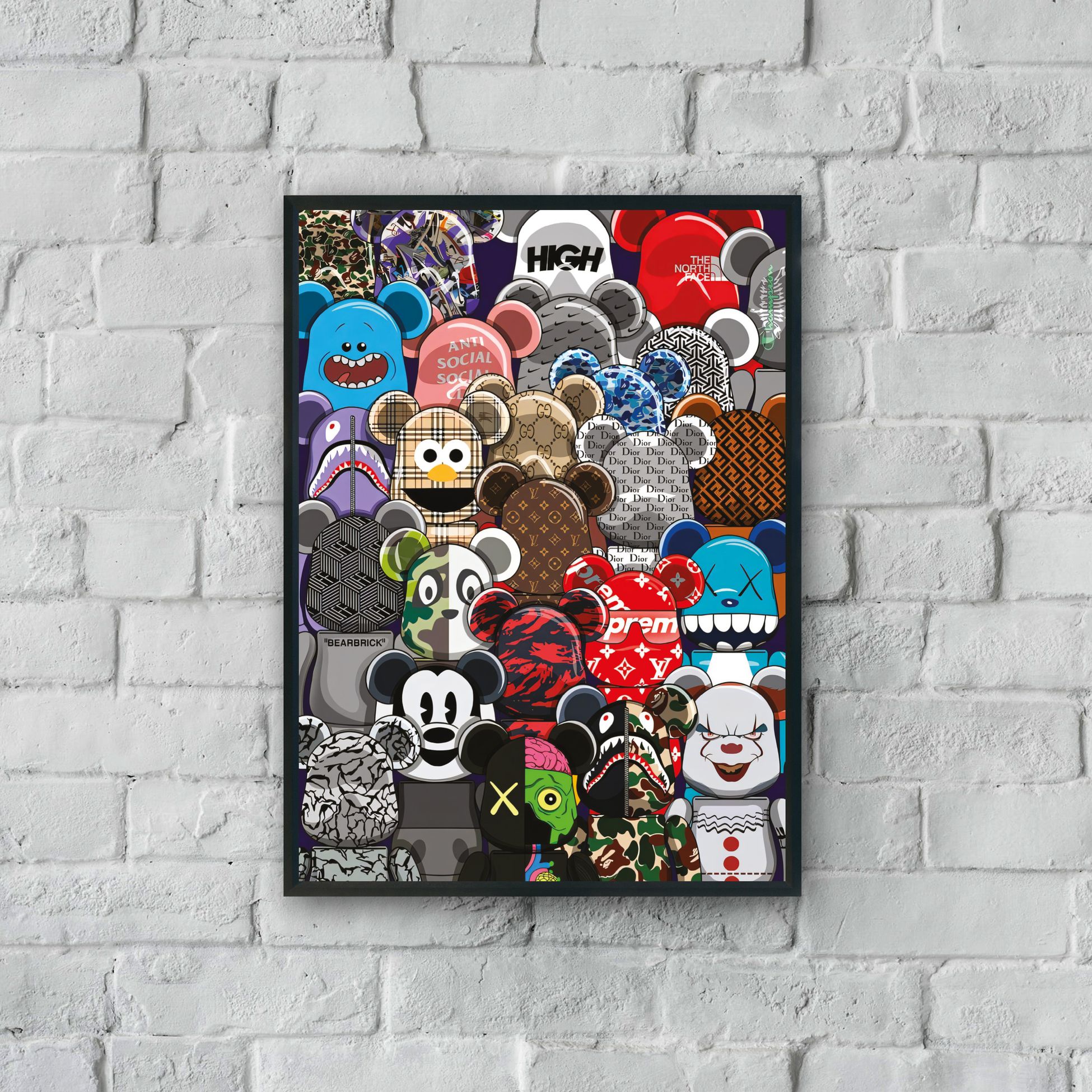 "Bearbricks" Poster Tablo