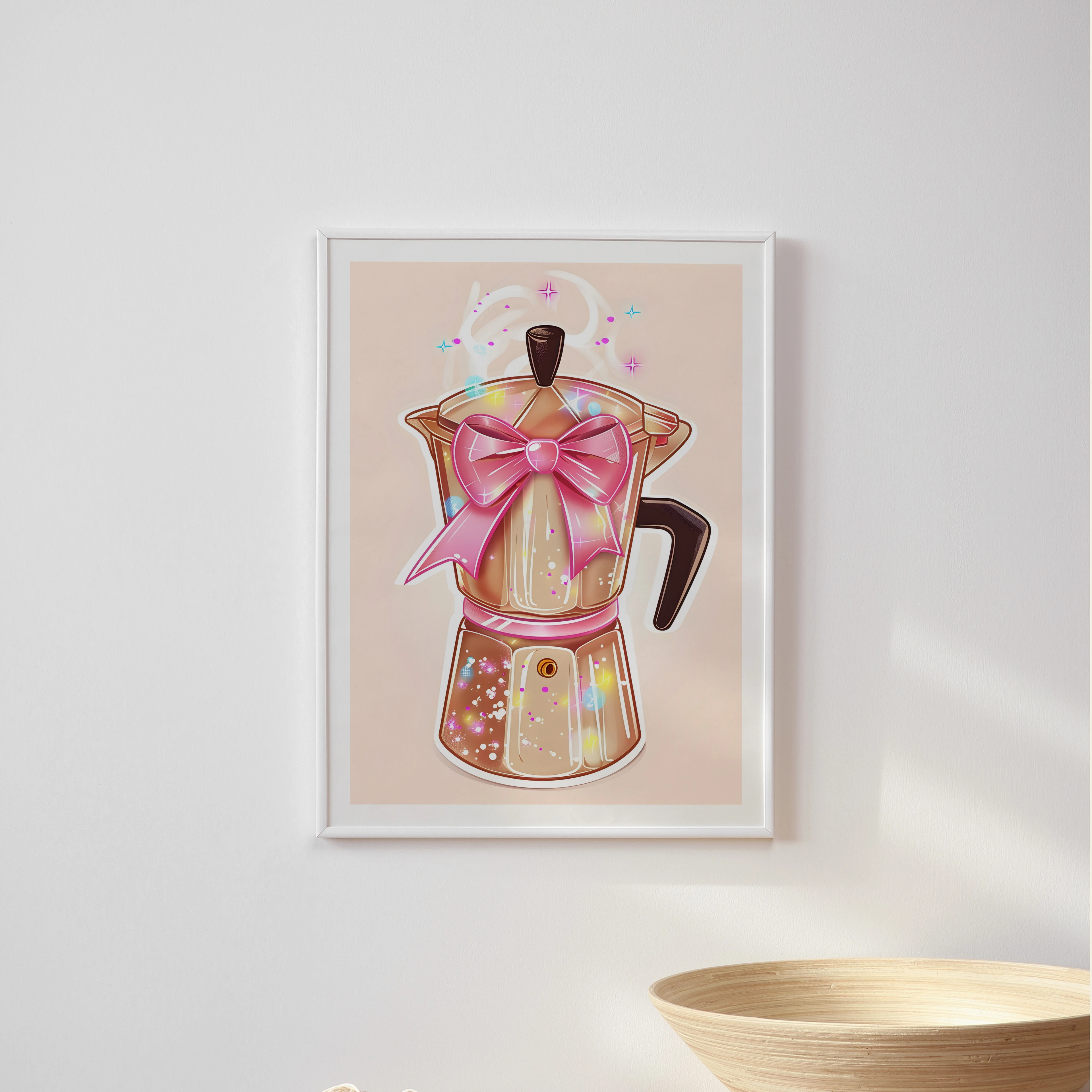 "Lady Coffee" Poster Tablo