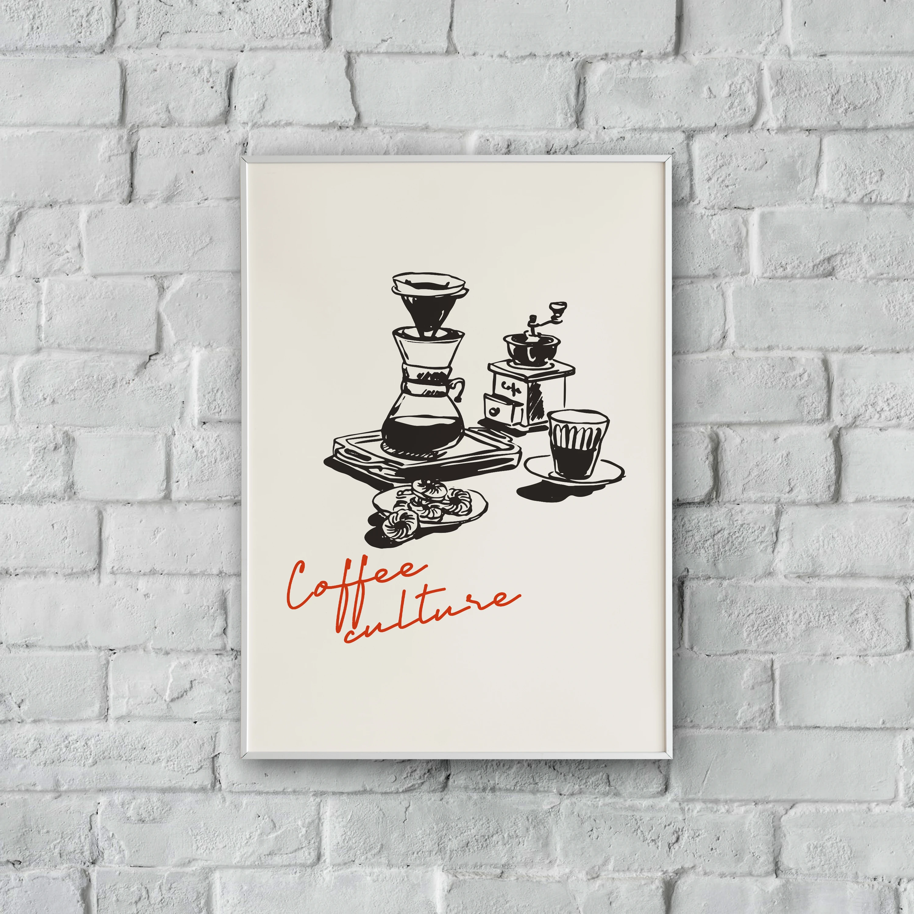 "Coffee Culture" Poster Tablo