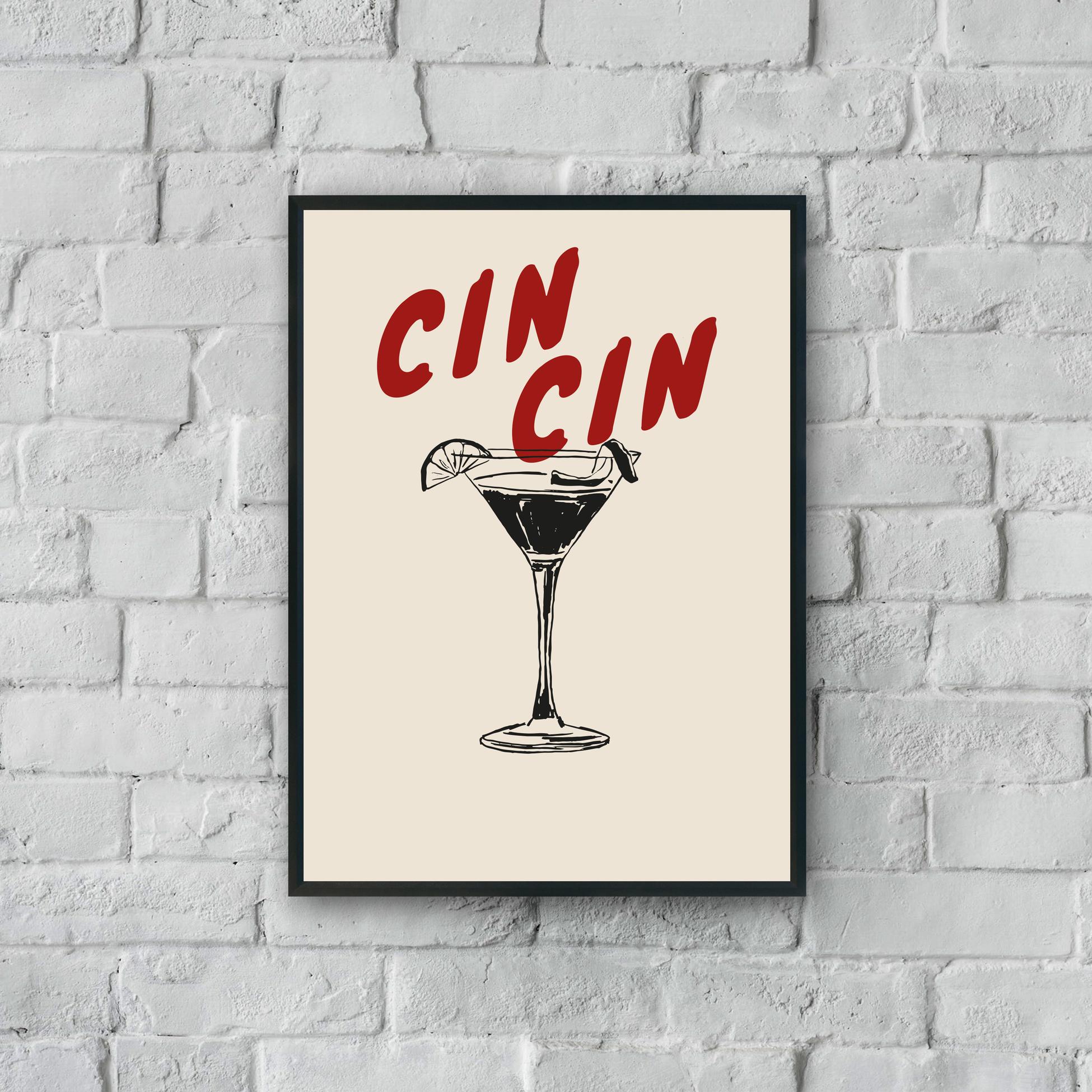 "Cin Cin!" Poster Tablo