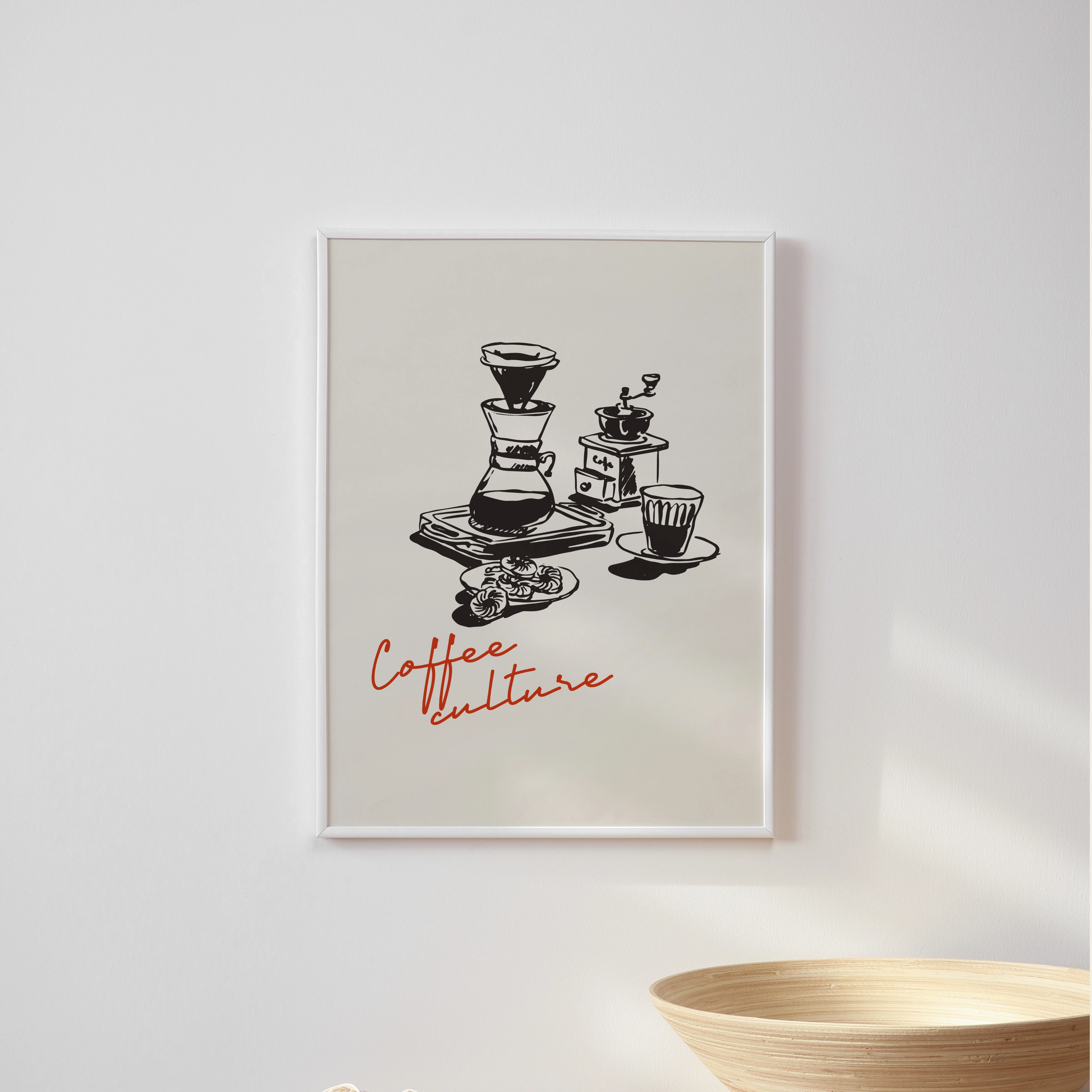 "Coffee Culture" Poster Tablo