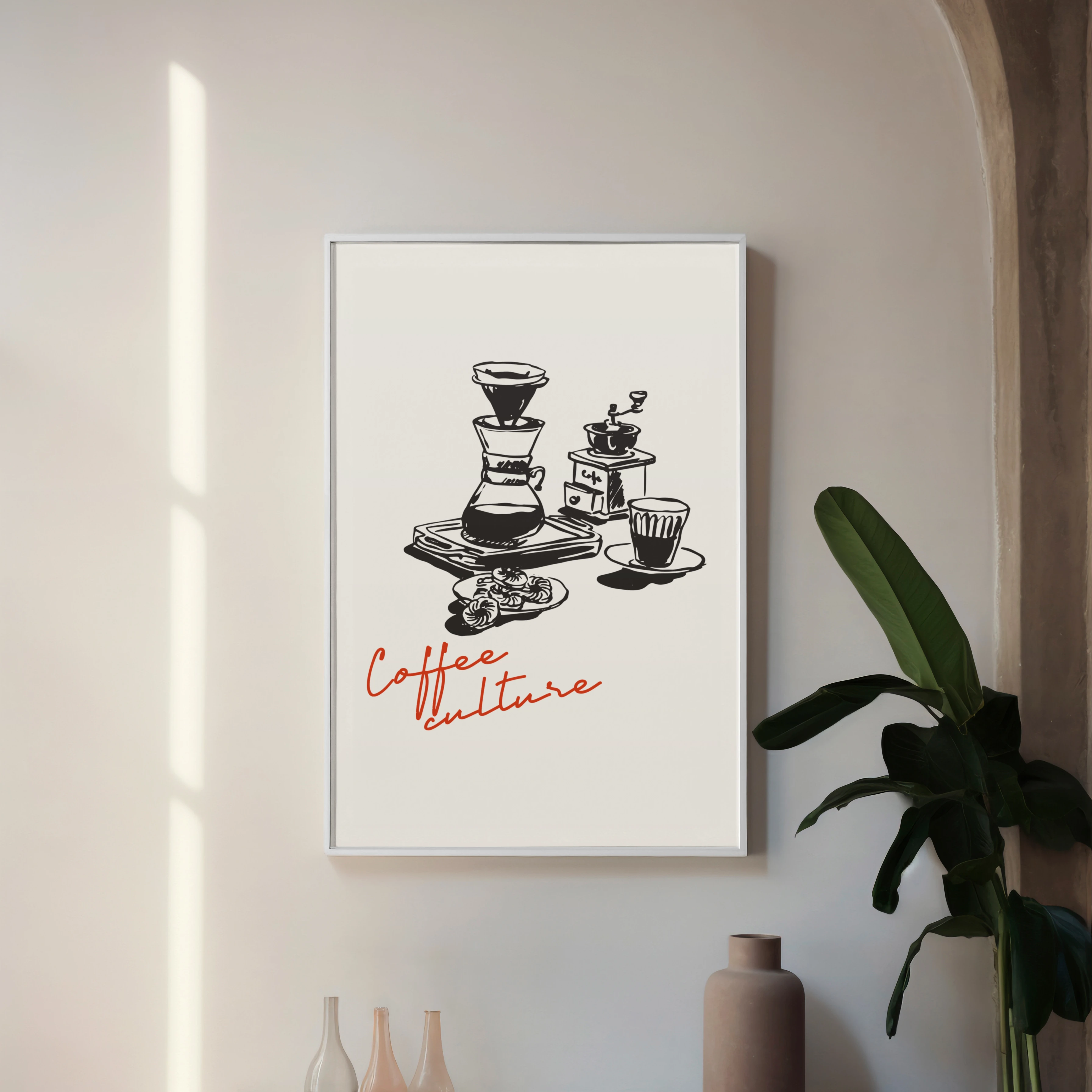 "Coffee Culture" Poster Tablo