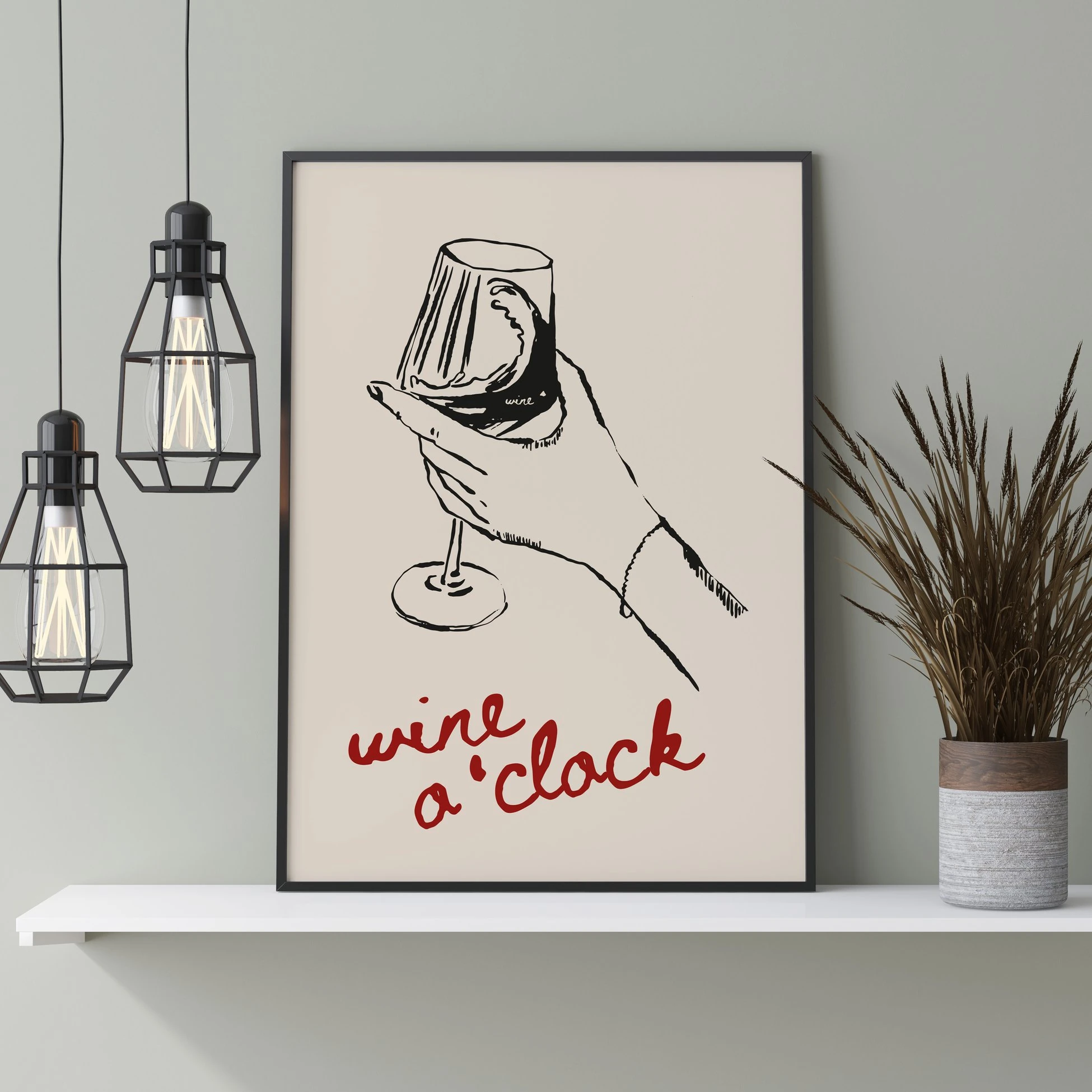 "Wine o'clock" Poster Tablo