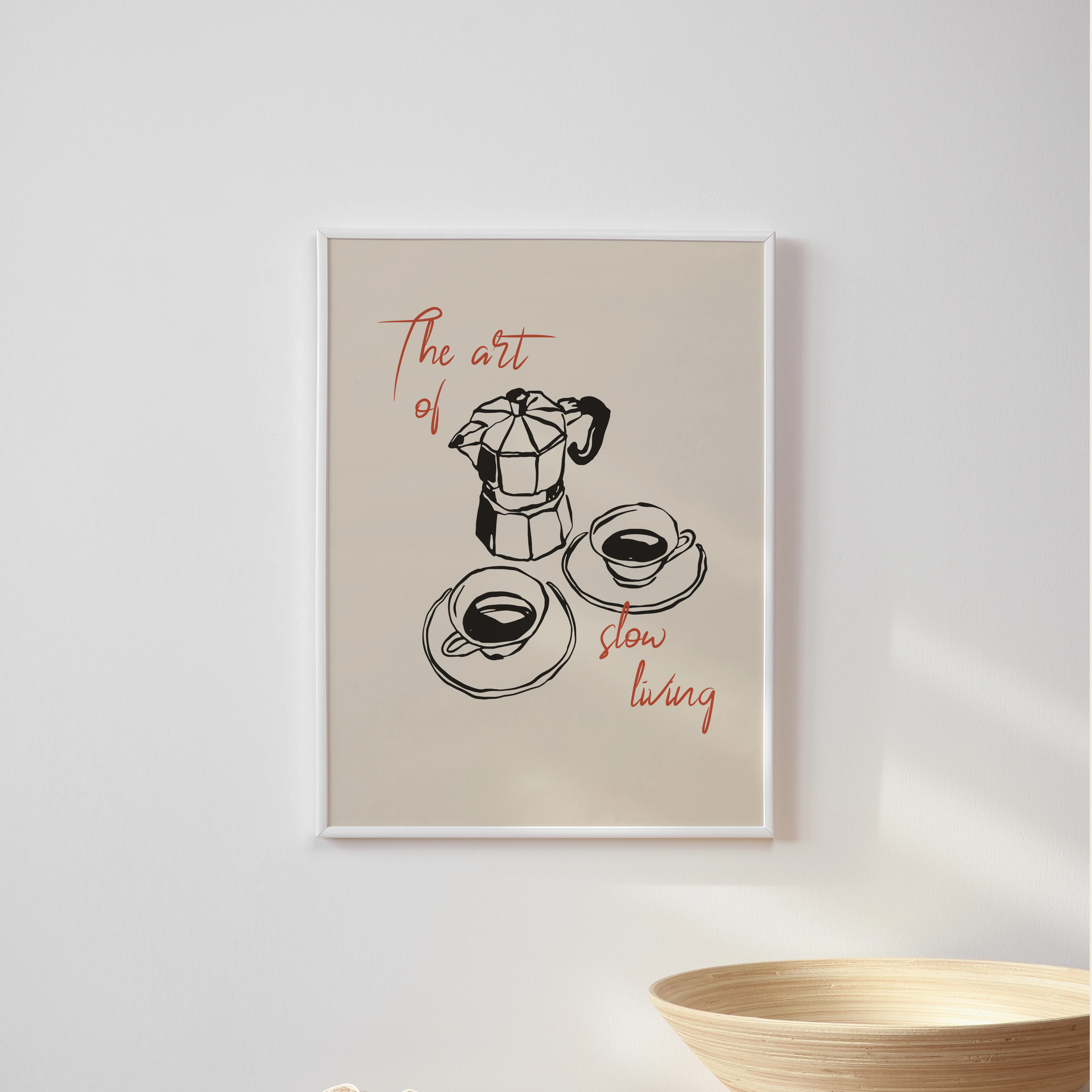 "The Art of Slow Living" Poster Tablo