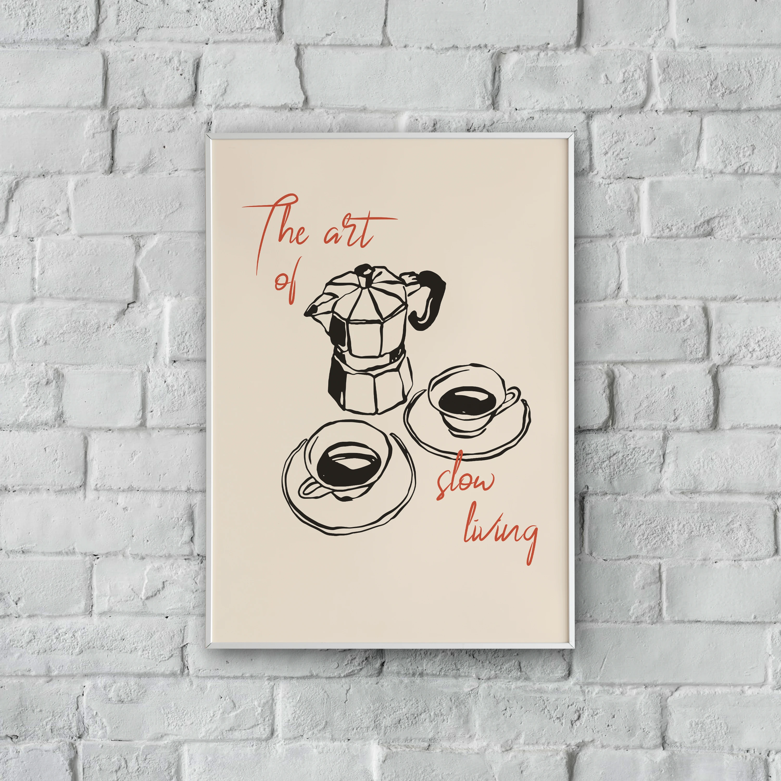 "The Art of Slow Living" Poster Tablo