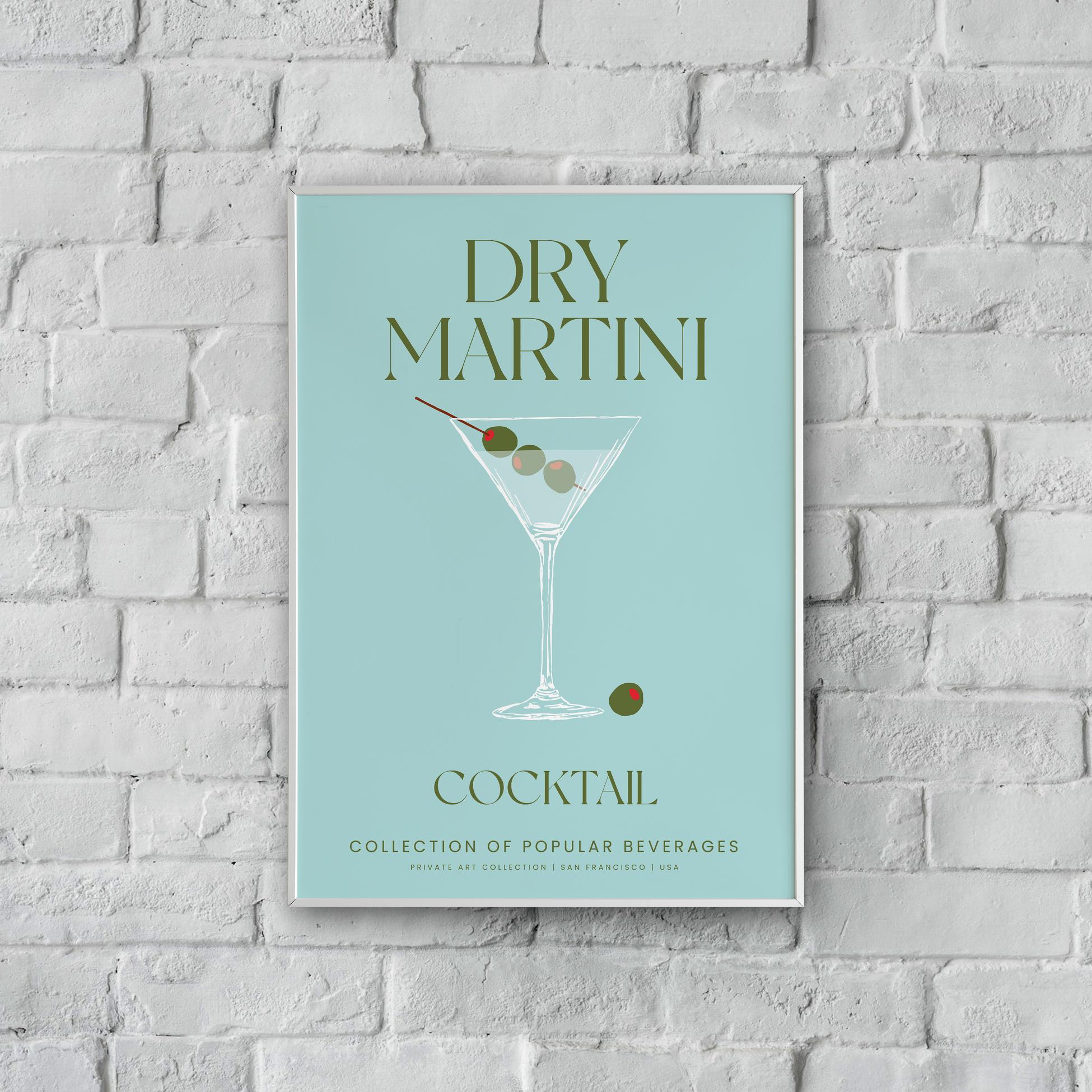 "Dry Martini" Poster Tablo