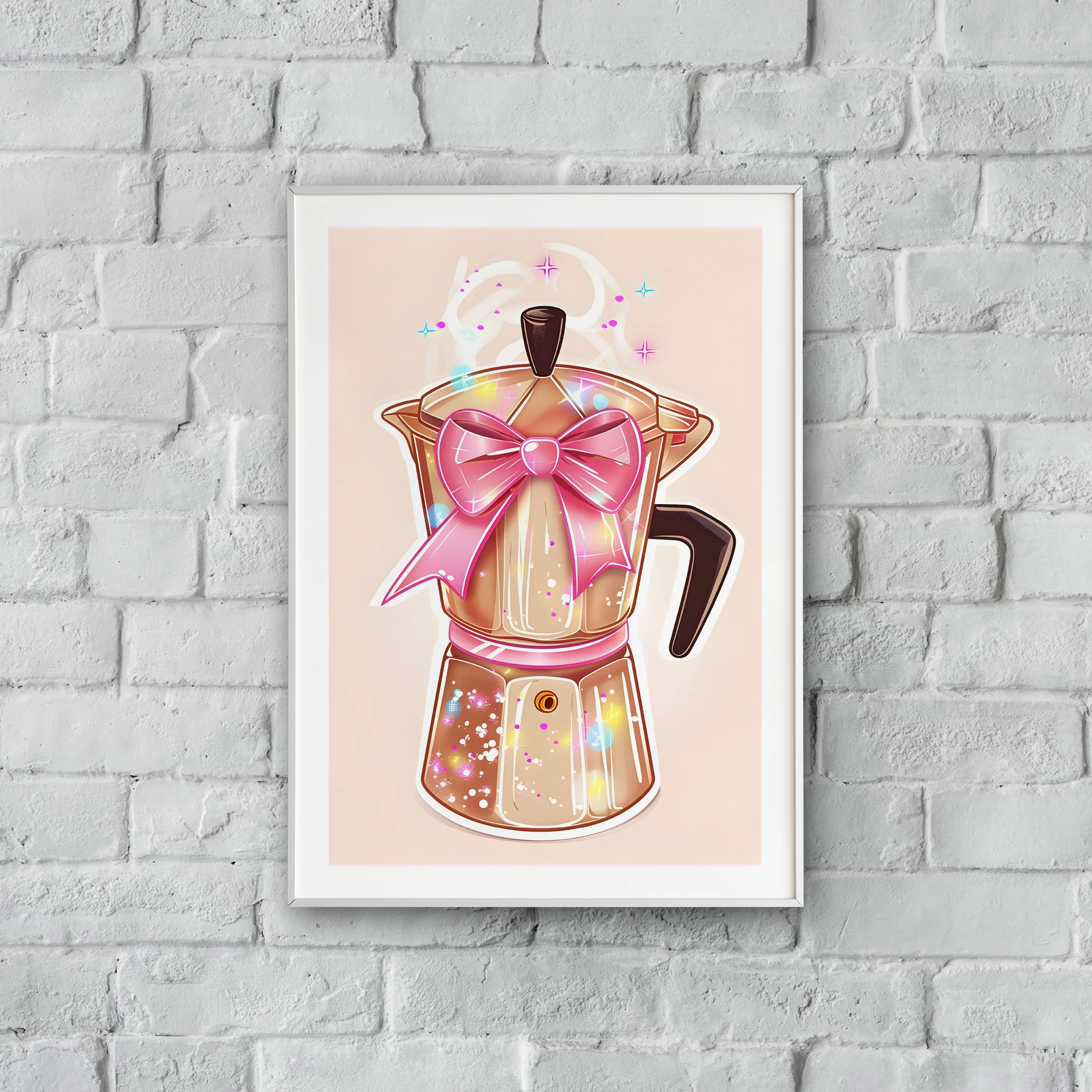 "Lady Coffee" Poster Tablo