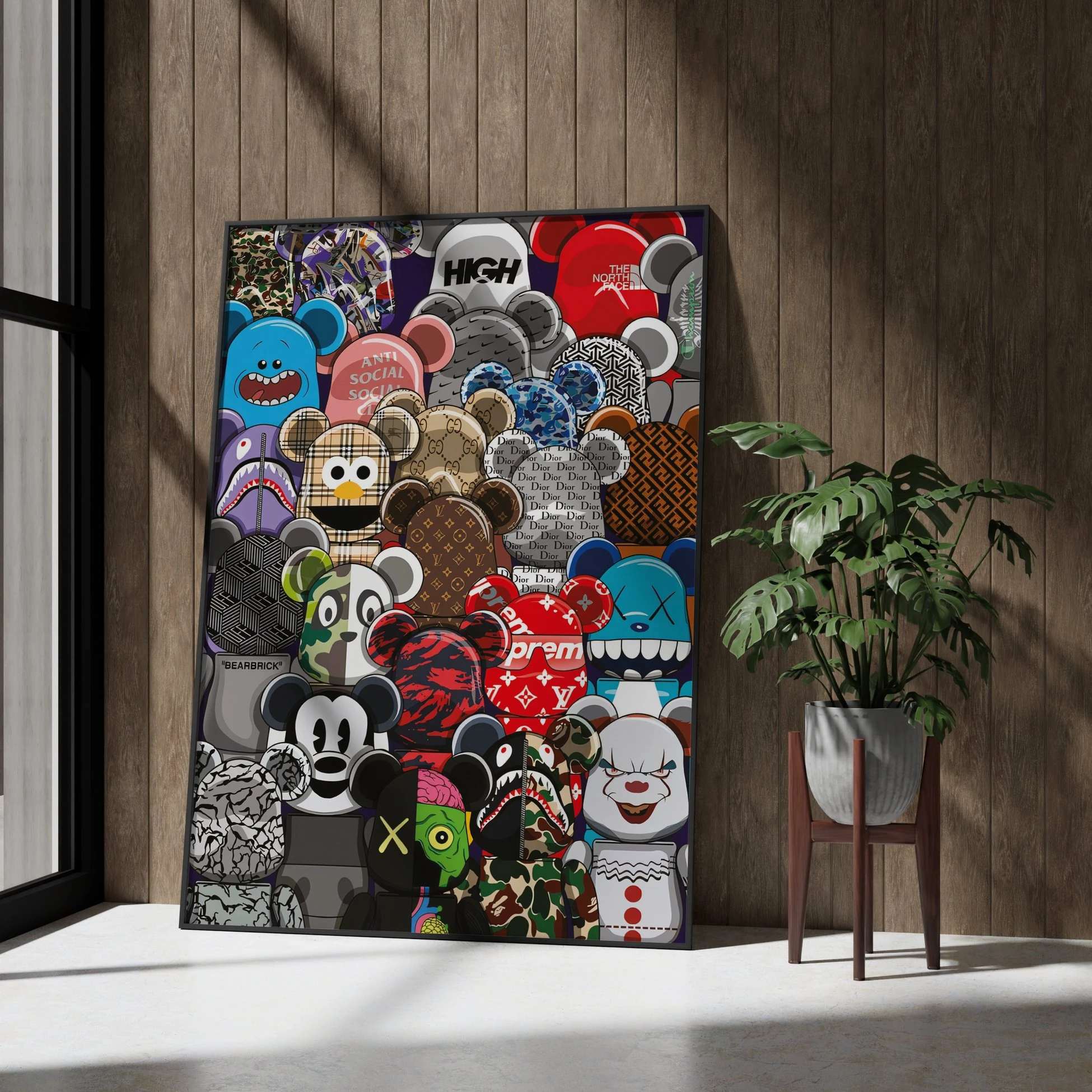 "Bearbricks" Poster Tablo