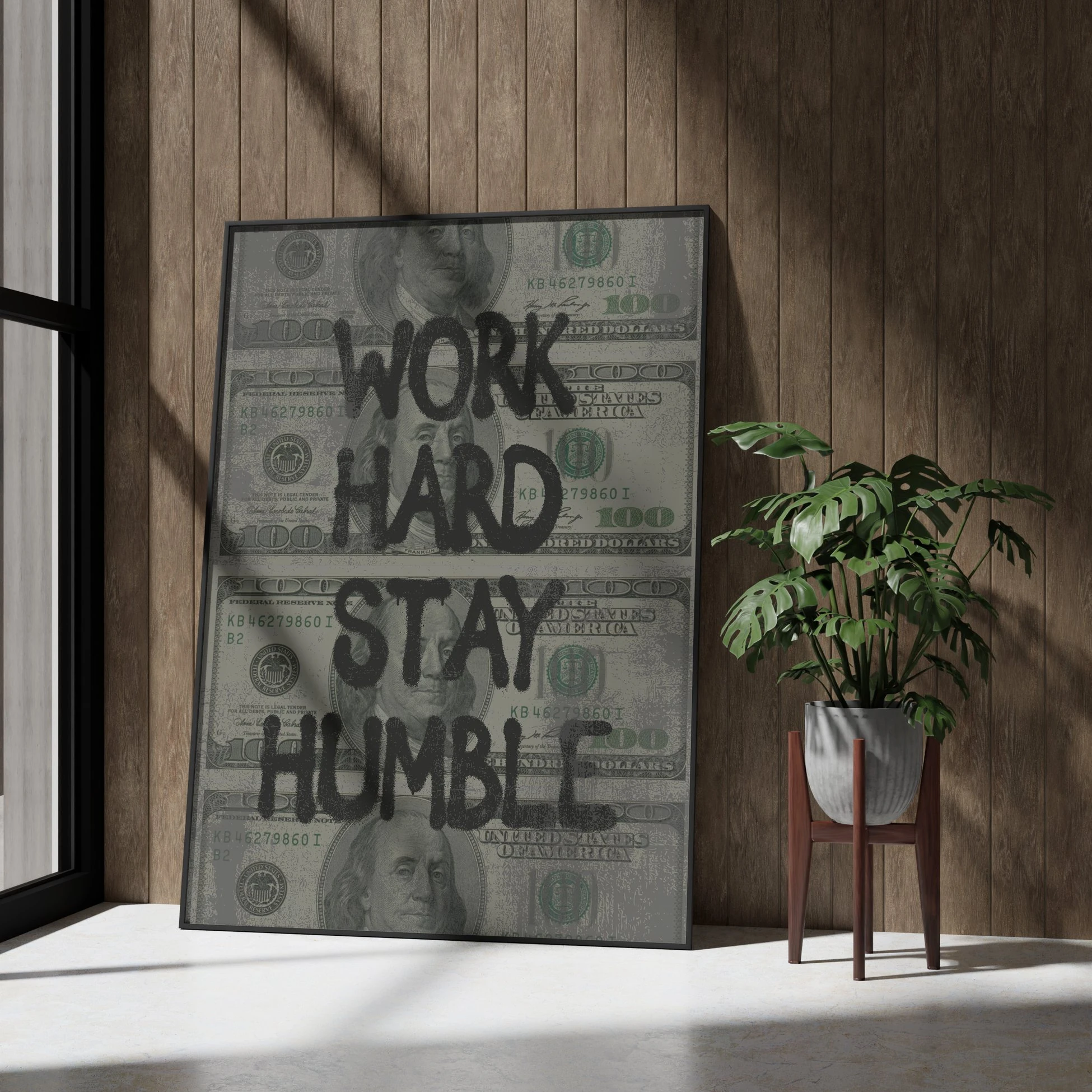 "Work Hard, Stay Humble" Poster Tablo
