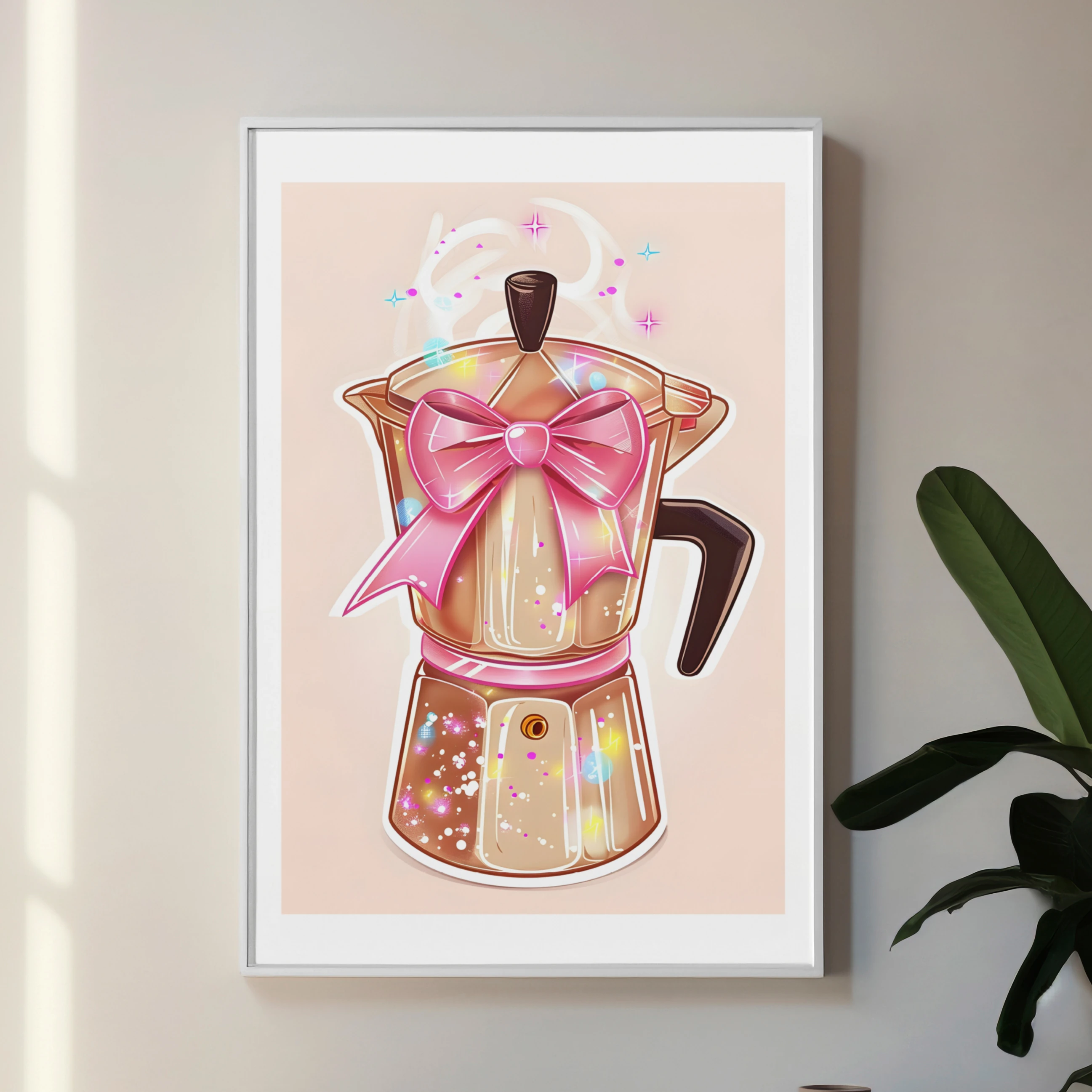 "Lady Coffee" Poster Tablo