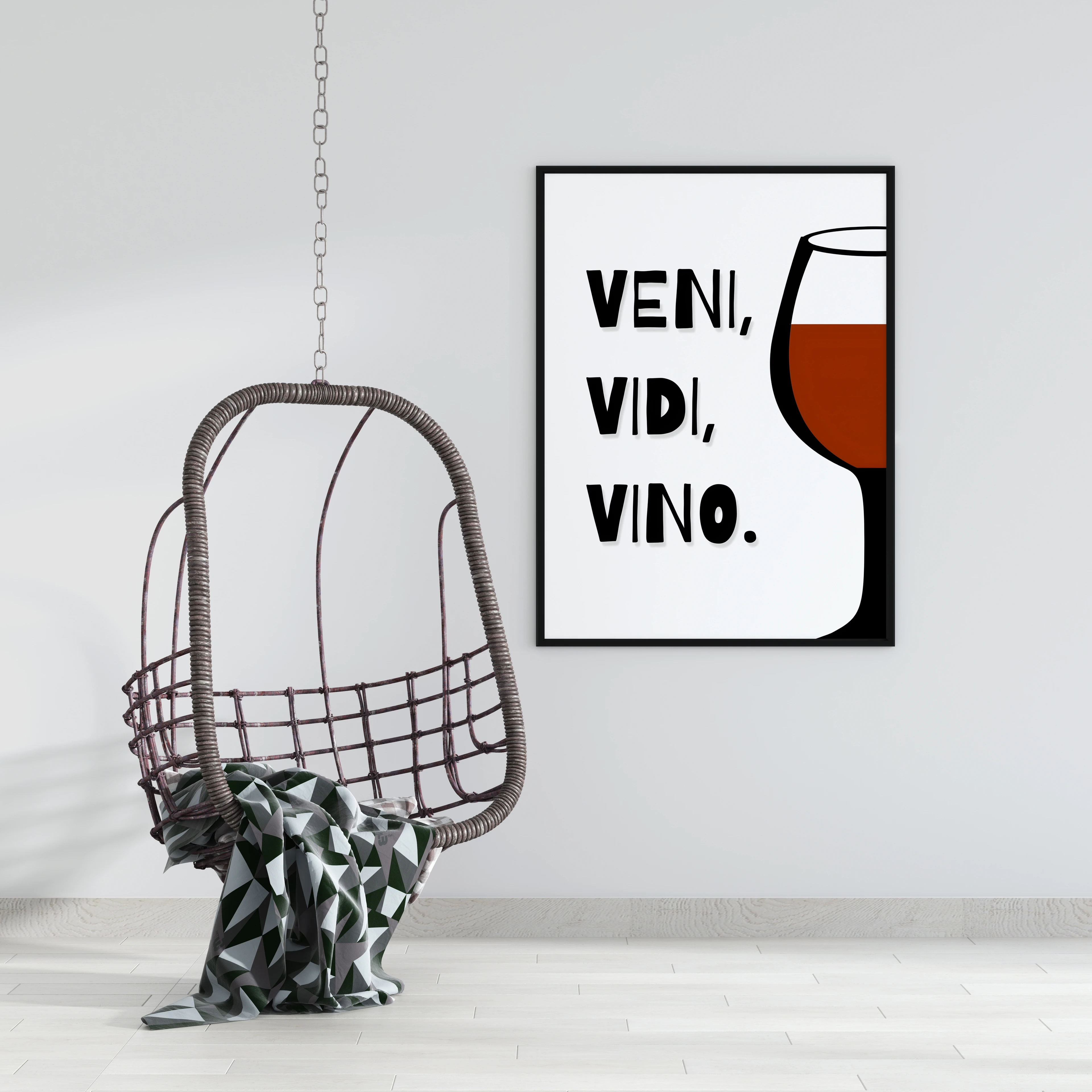 "Veni,Vidi,Vino." Poster Tablo