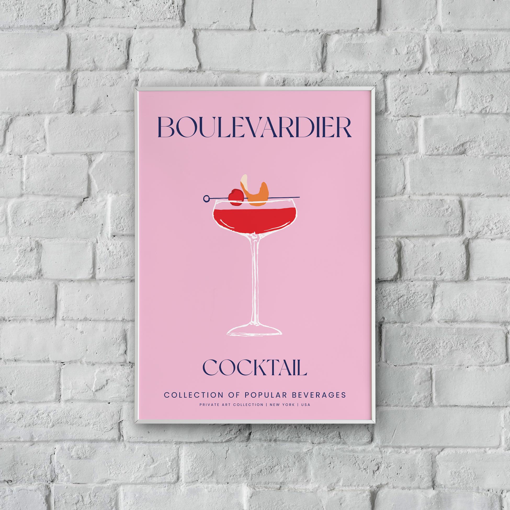 "Boulevardier" Poster Tablo