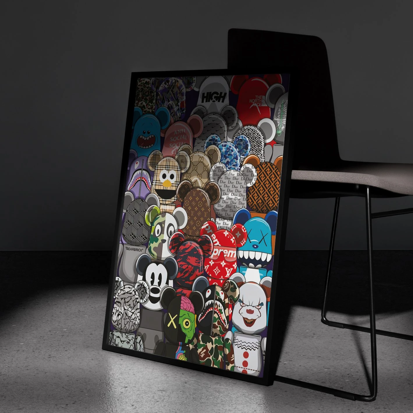 "Bearbricks" Poster Tablo