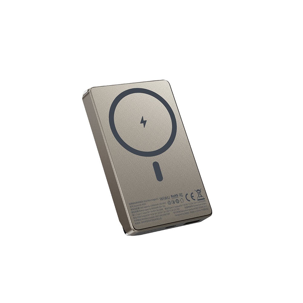 Wiwu Wi-P020 Ultra-Thin Explore Serisi Led Göstergeli Wireless Magsafe Powerbank 15W 10000mAh