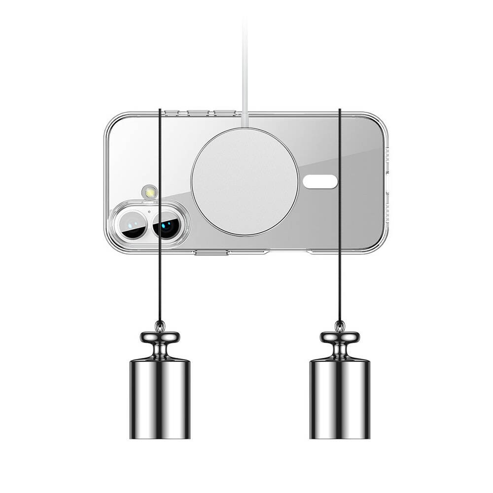 iPhone 16 Plus Kılıf Magsafe Şarj Özellikli Transparan Sert PC Wlons Pita Kılıf