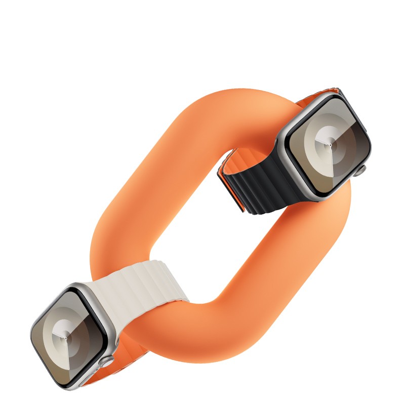 Apple Watch 44mm Benks Magnetik Tak Çıkar Silikon Strap Kayış