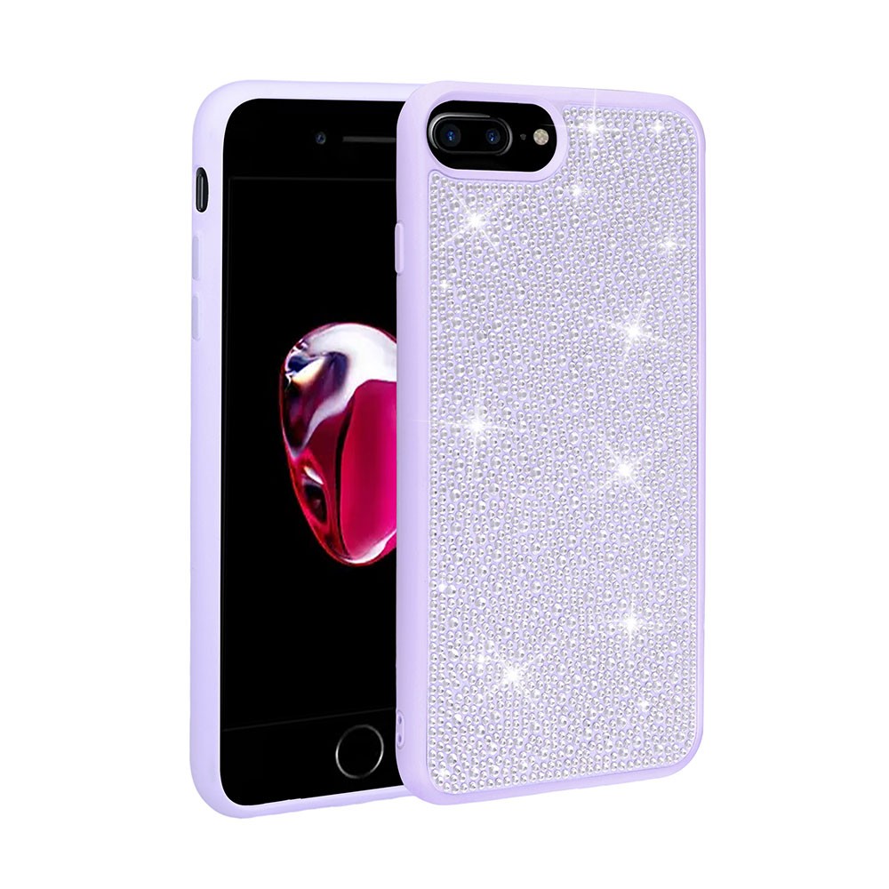 iPhone 8 Plus Kılıf Parlak Taşlı Tasarım Zore Ston Kılıf