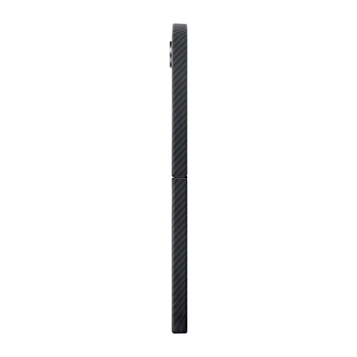 Galaxy Z Flip 6 Kılıf Magsafe Şarj Özellikli 600D Aramid Fiber Pitaka Ultra-Slim Classic Serisi Black-Grey Twill Kılıf