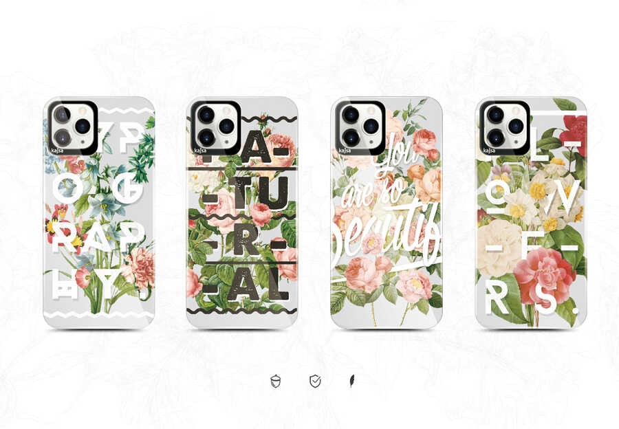 iPhone 12 Kılıf Kajsa Floral Kılıf