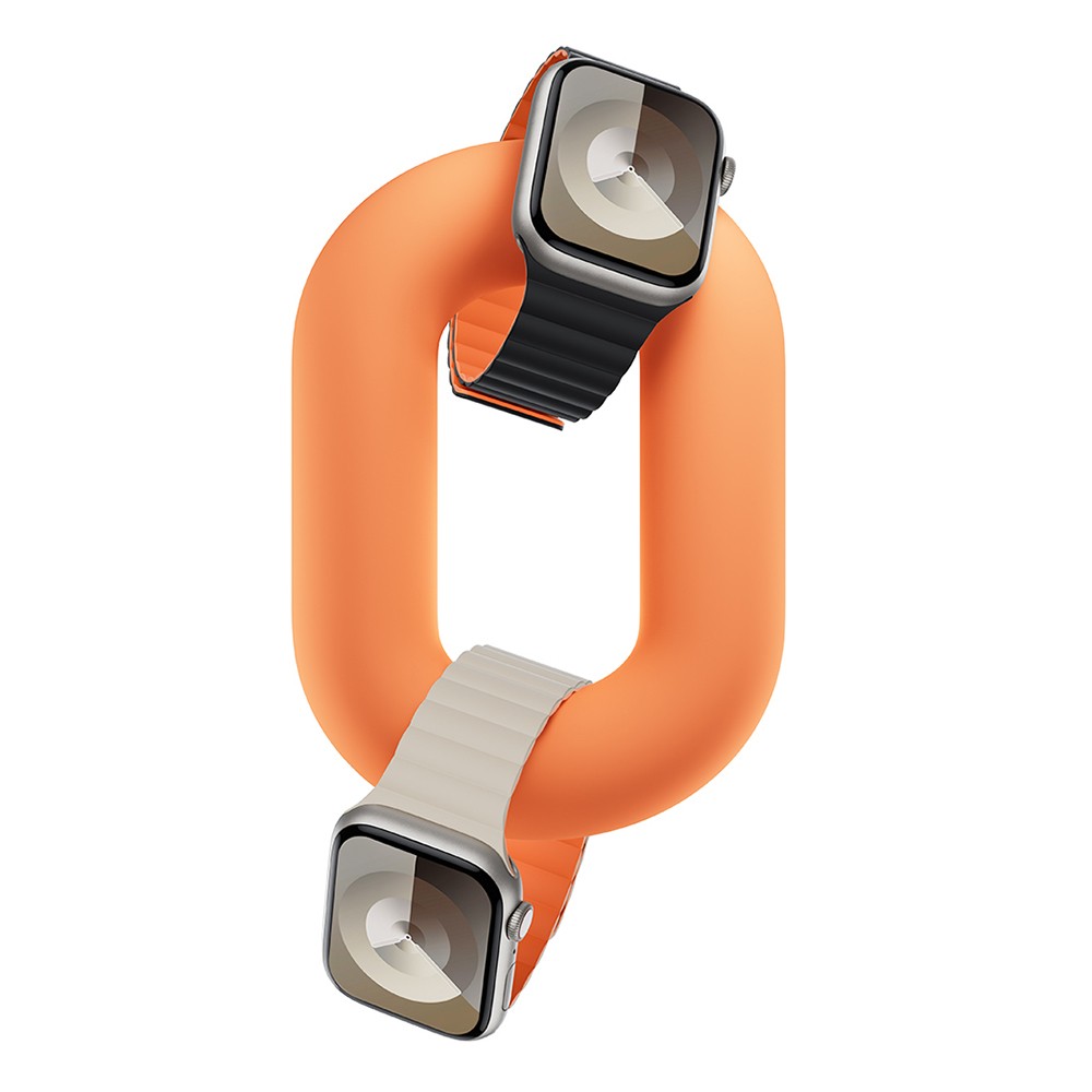 Apple Watch 44mm Benks Magnetik Tak Çıkar Silikon Strap Kayış