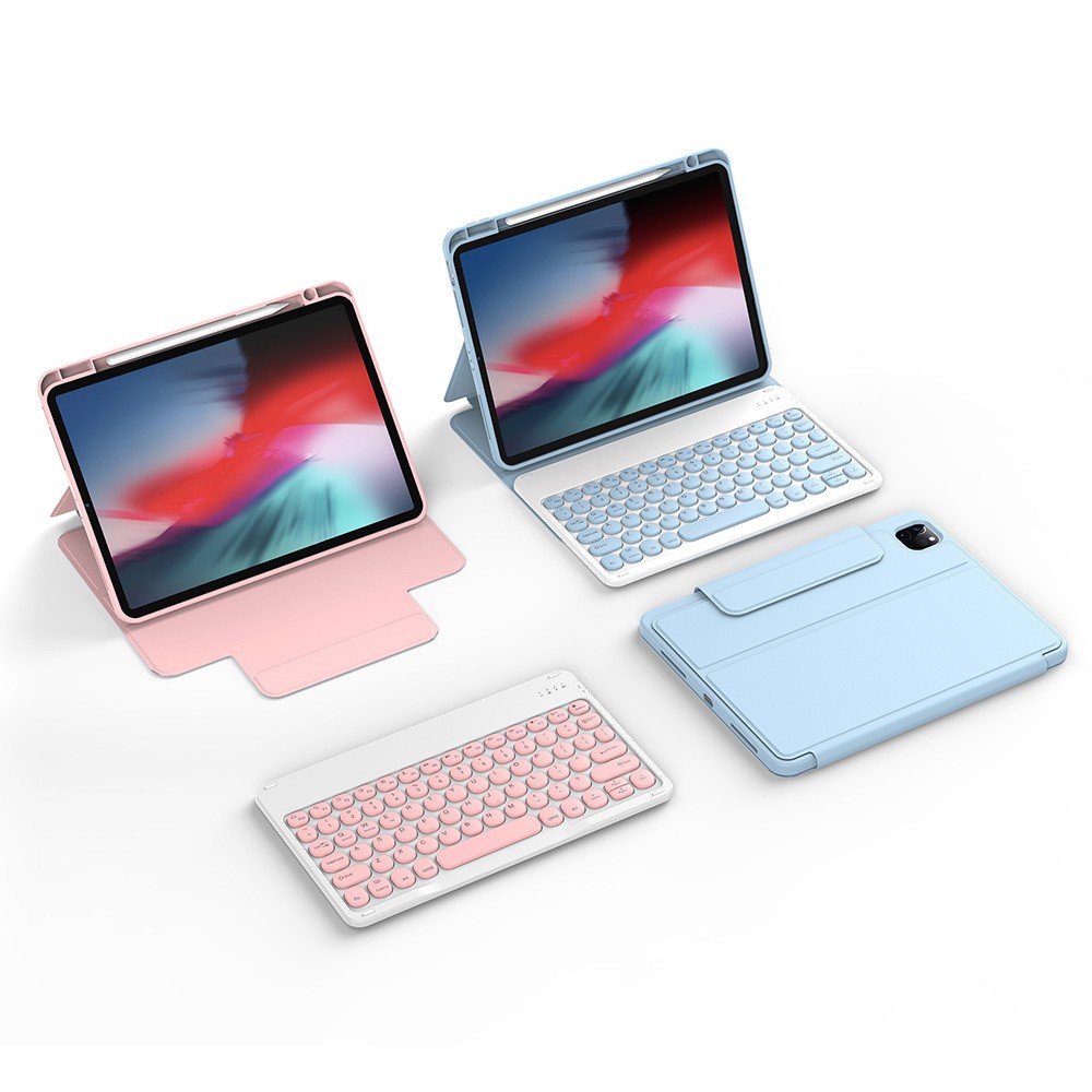 iPad Air 10.9 2022 (5.Nesil) Wiwu Protective Gizli Kalem Bölmeli Klavyeli Kılıf
