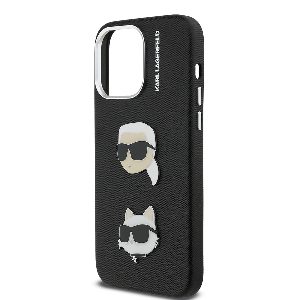 Apple iPhone 14 Pro Max Kılıf Karl Lagerfeld Orjinal Lisanslı K&C Heads Pin Kapak