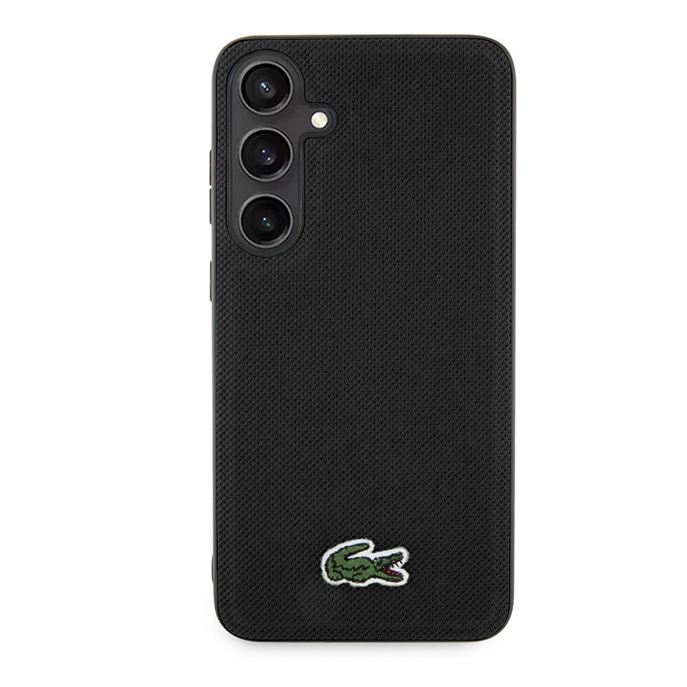 Galaxy S24 Kılıf Lacoste Orjinal Lisanslı PU Pike Desenli Arka Yüzey İkonik Timsah Dokuma Logolu Kılıf