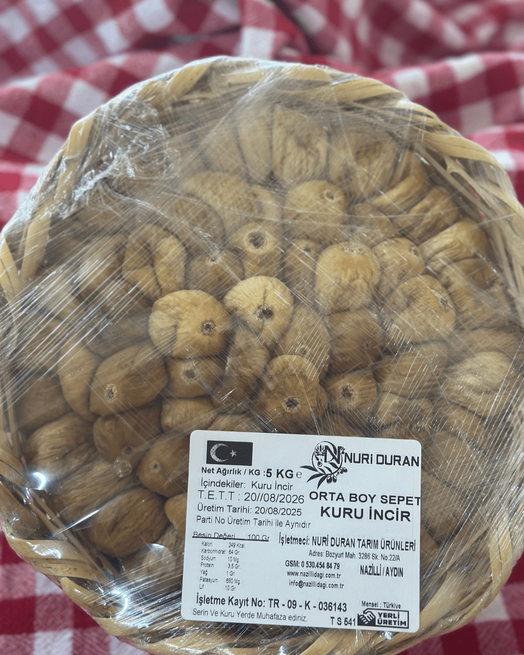 Sepet Orta Boy Kuru Dağ İnciri - 5 kg