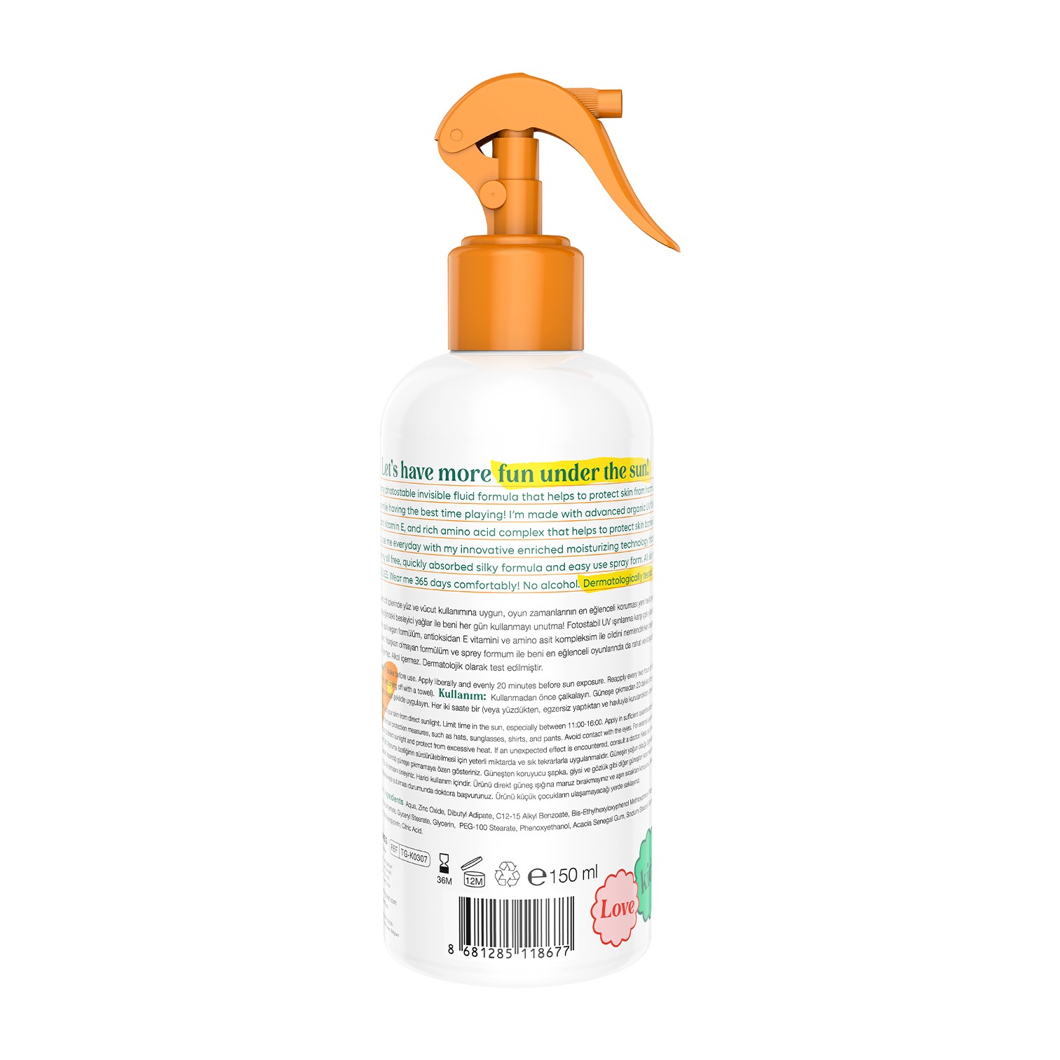 Kids Sunscreen Spray SPF50+ 150ml