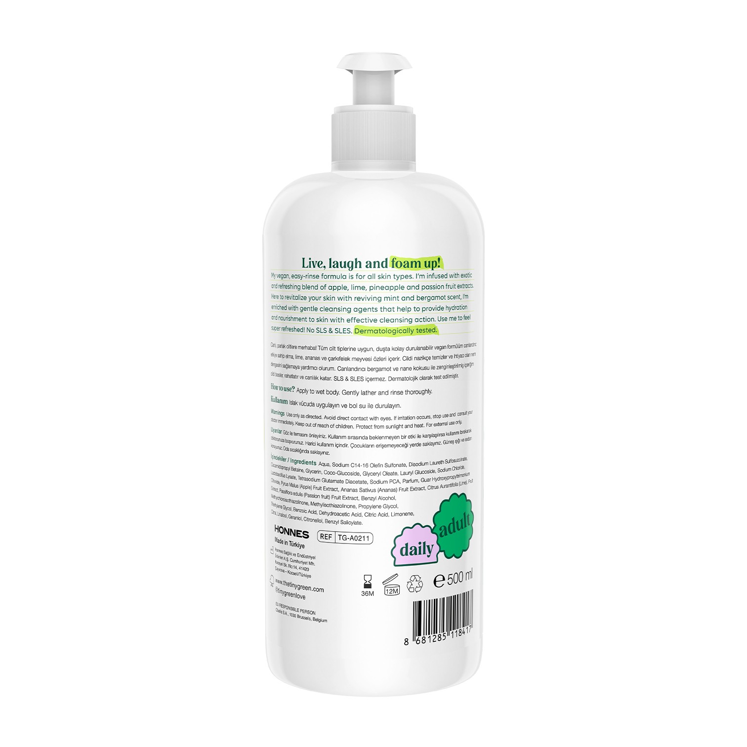 Duş Jeli Bergamot Nane 500ml