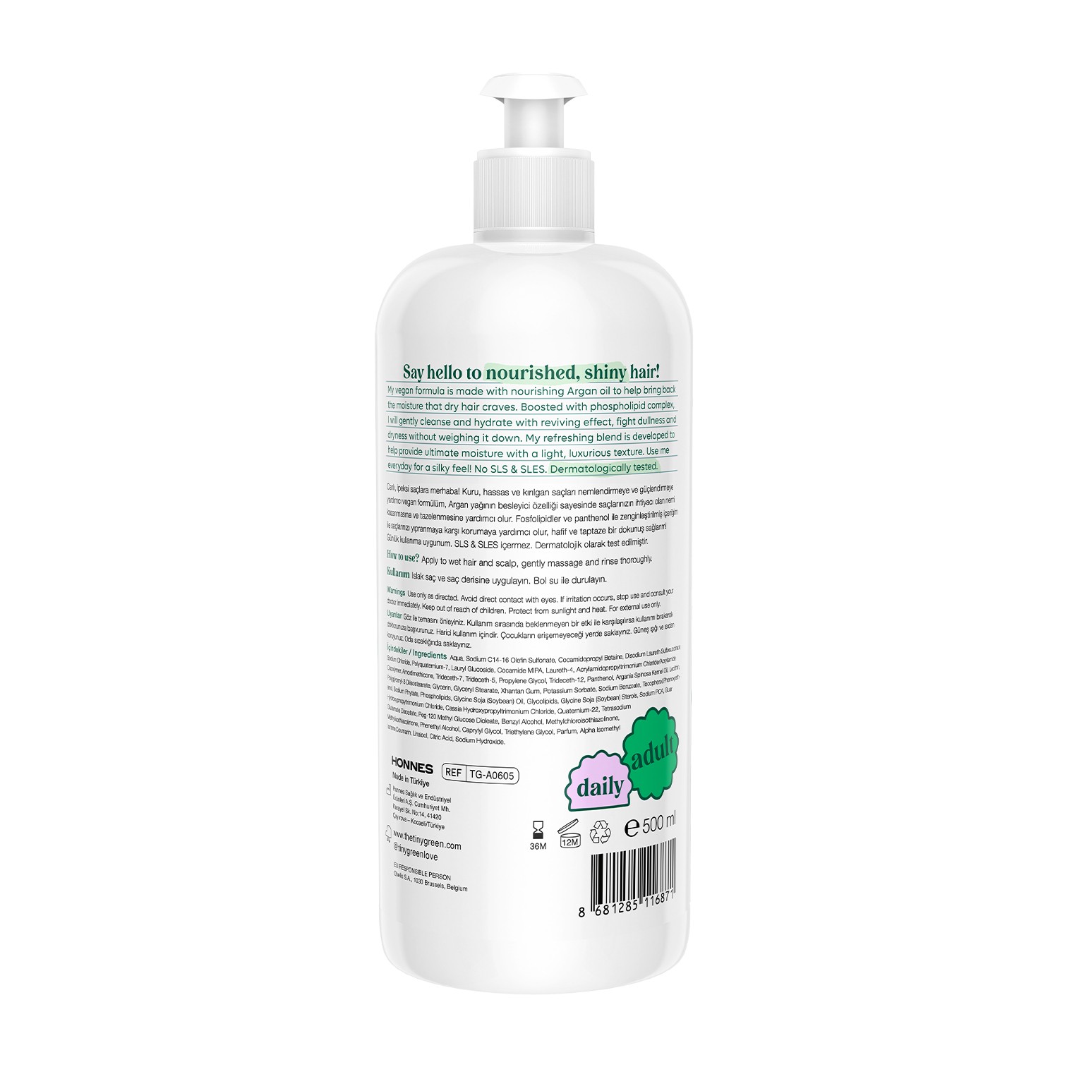 Nourishing Shampoo for Dry and Damaged Hair 500ml