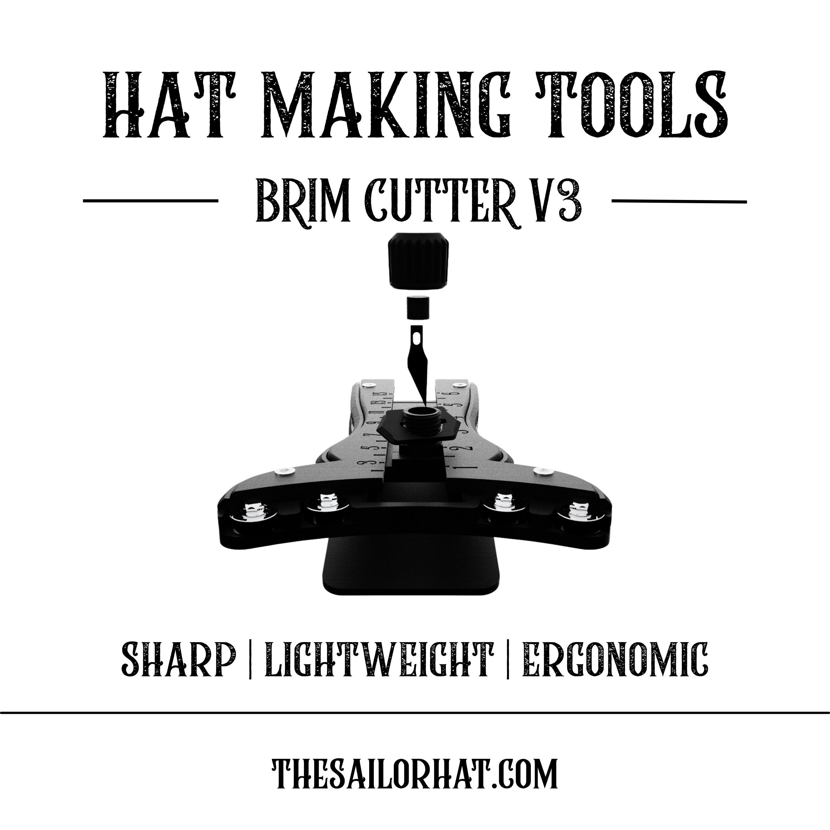 Rounding Jack - Felt hat Brim cutter V3 - 3D Print - Stiff Felt Rounding Jack - Millinery - Hat Making Tools