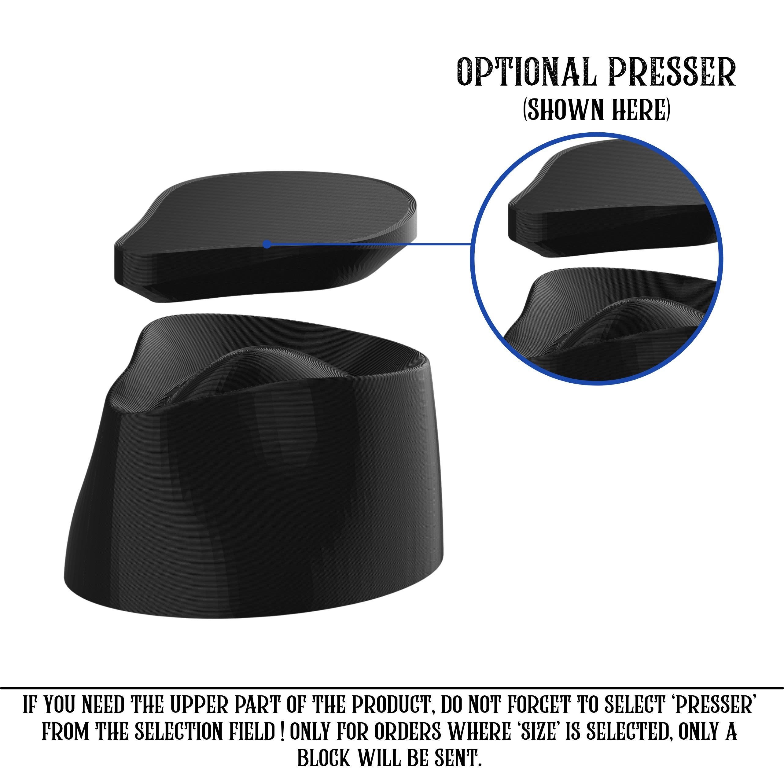 Hat Block Teardrop Fedora  - Size 52 to 64 -  Hat Blocks Millinery - Crown - Hat Making block - Hat Mold - 3D - Custom-Hat making tools