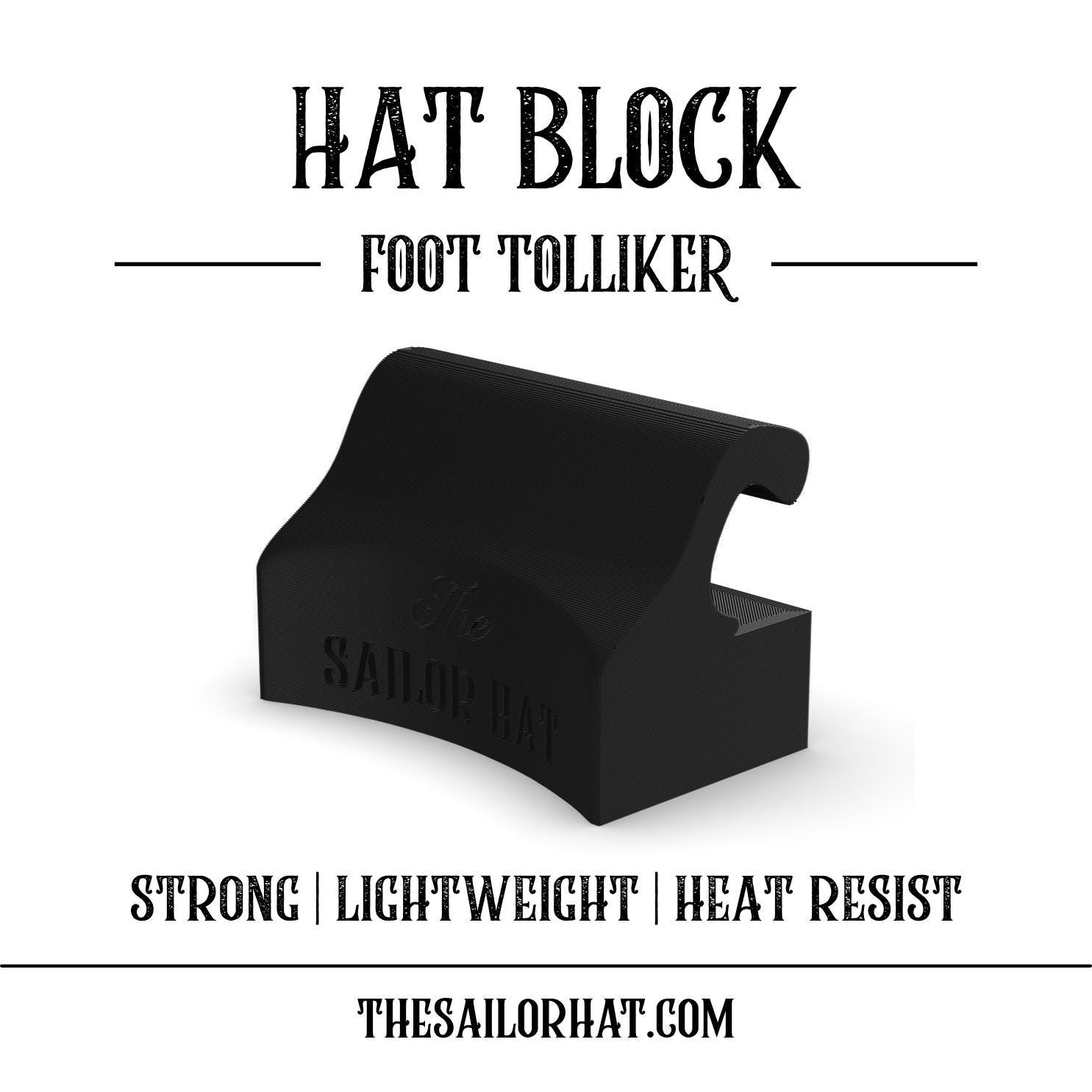 Tolliker Heart / Flat  - Fedora  - Hat Making Tools - Millinery - 3D Print - Flat Brim Fedora