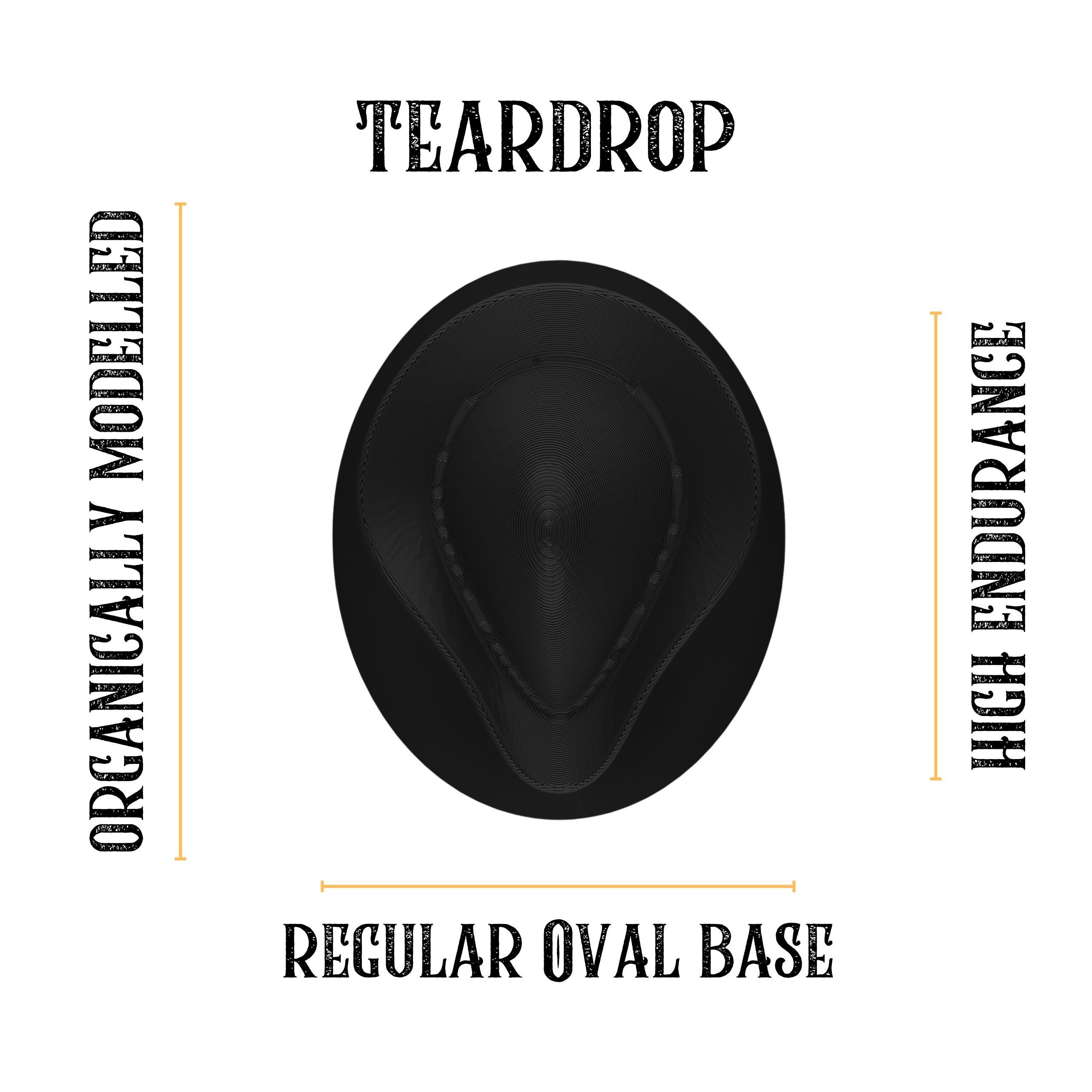 Hat Block Teardrop Fedora  - Size 52 to 64 -  Hat Blocks Millinery - Crown - Hat Making block - Hat Mold - 3D - Custom-Hat making tools
