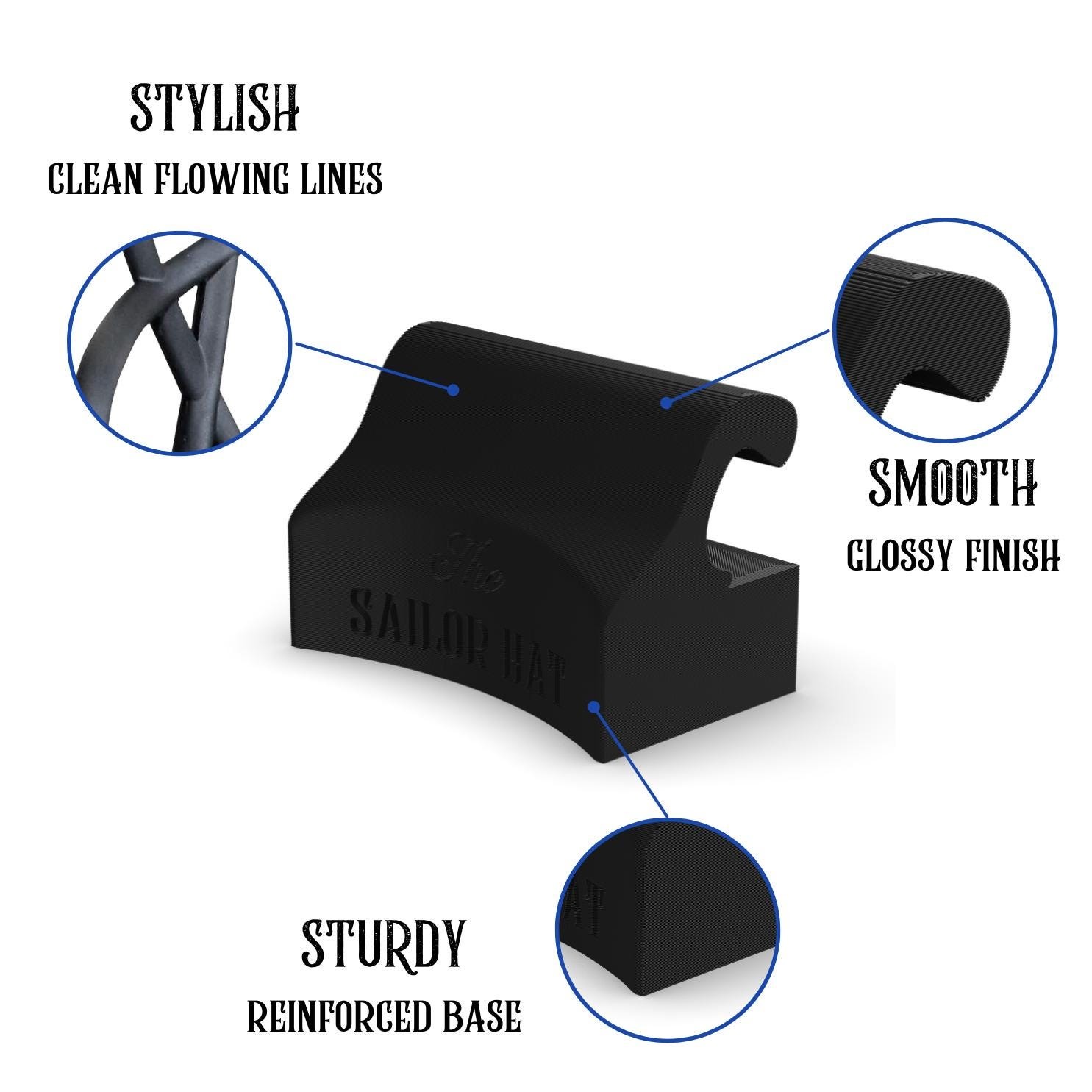 Tolliker Heart / Flat  - Fedora  - Hat Making Tools - Millinery - 3D Print - Flat Brim Fedora