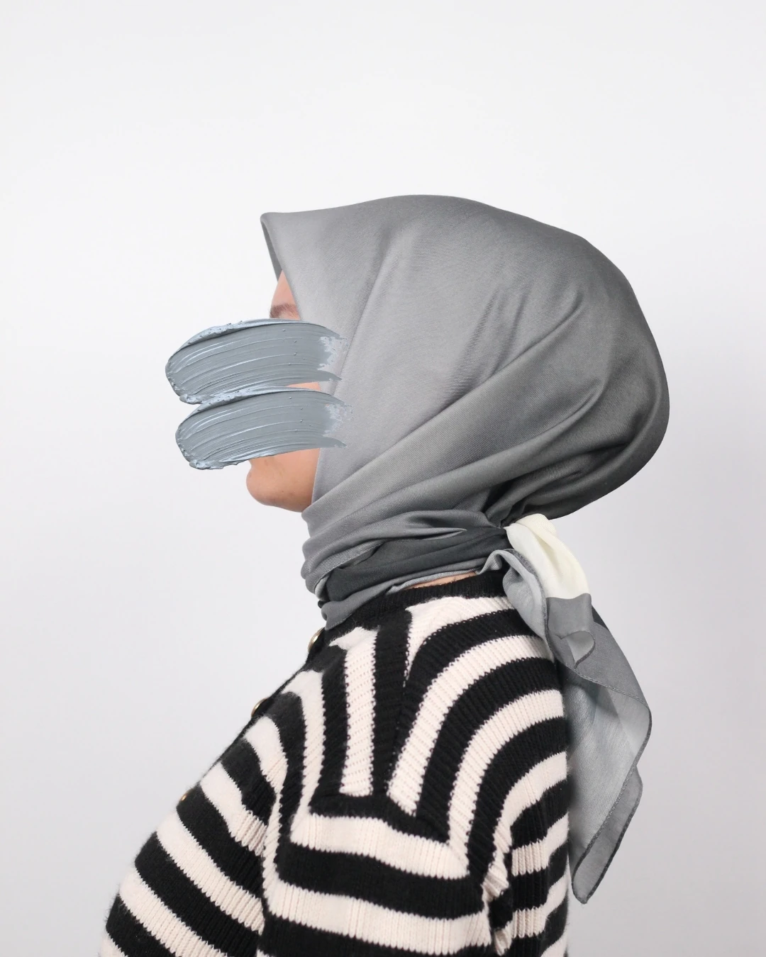 Pamuklu Soft Eşarp / Koyu Yeşil - Açık Sarı