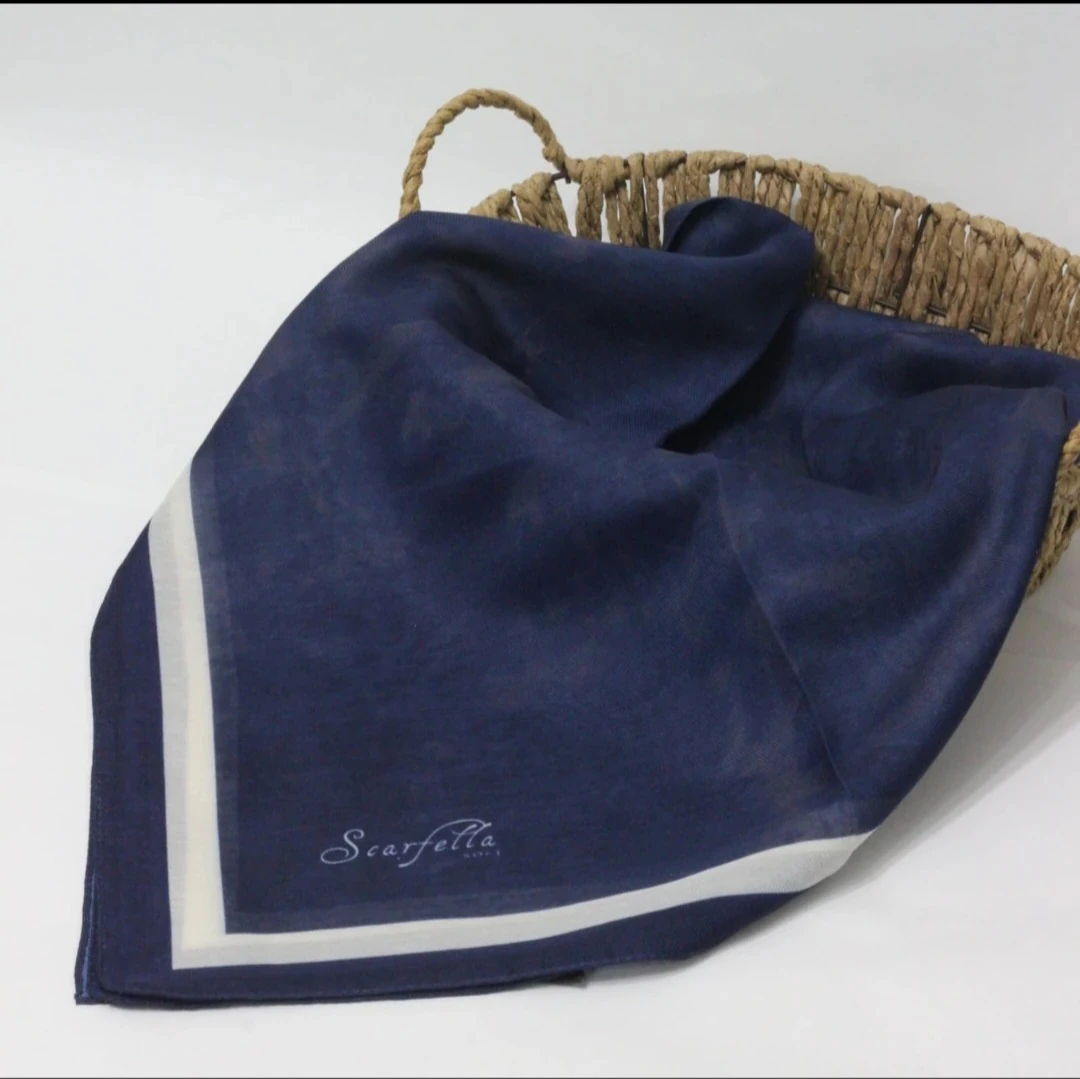 Pamuklu Soft Eşarp / Lacivert