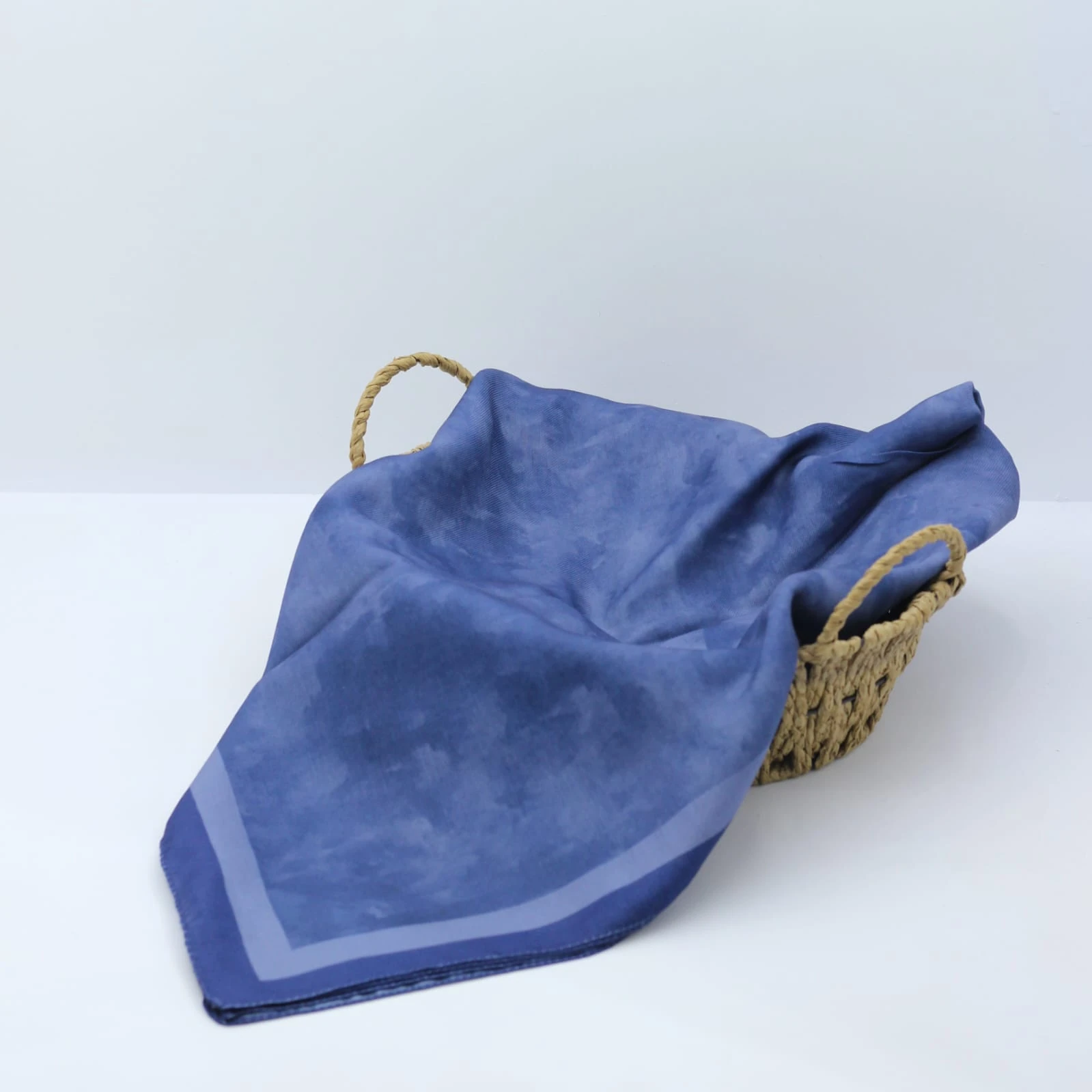 Pamuklu Soft Eşarp / Mavi