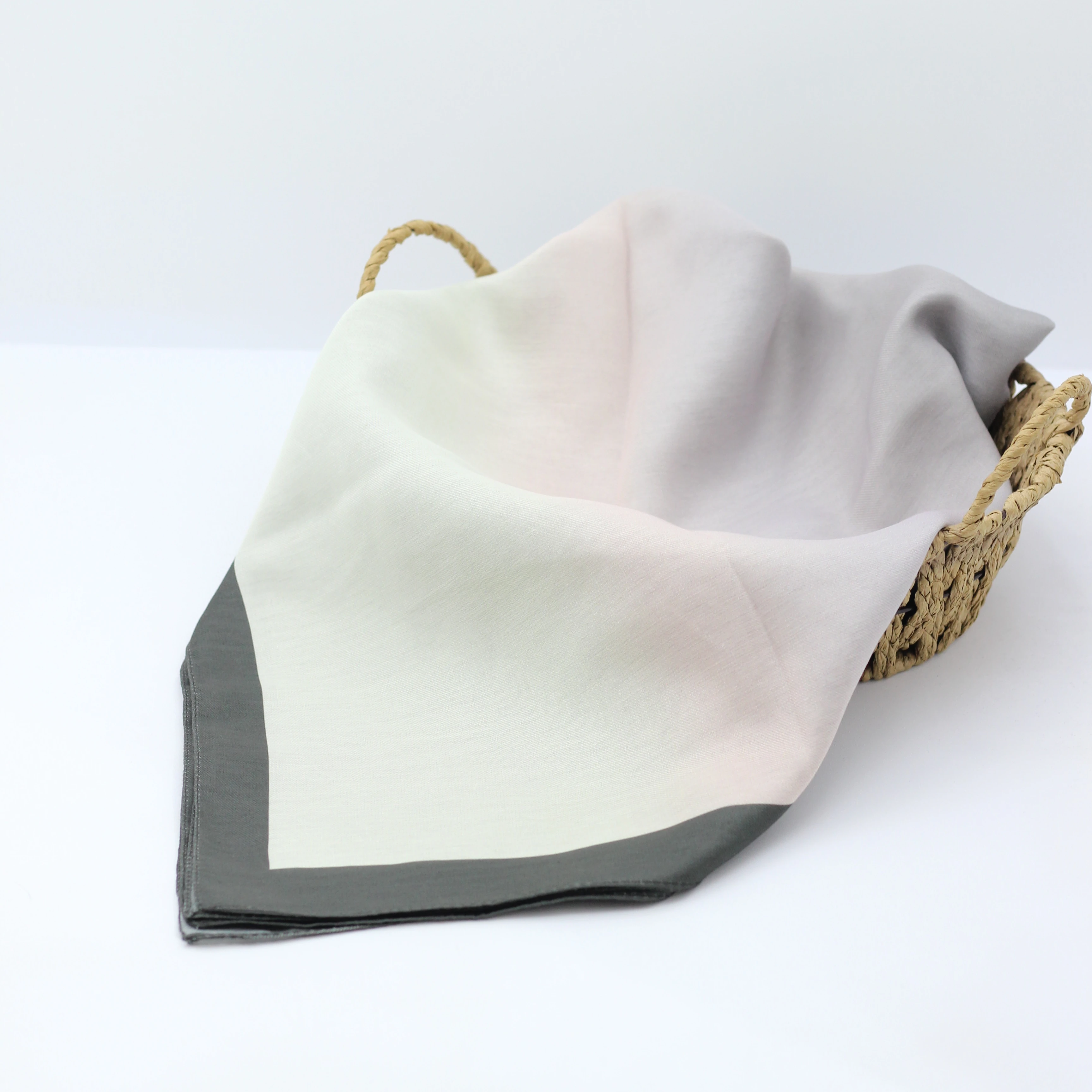 Pamuklu Soft Eşarp / Koyu Gri-Kayısı 