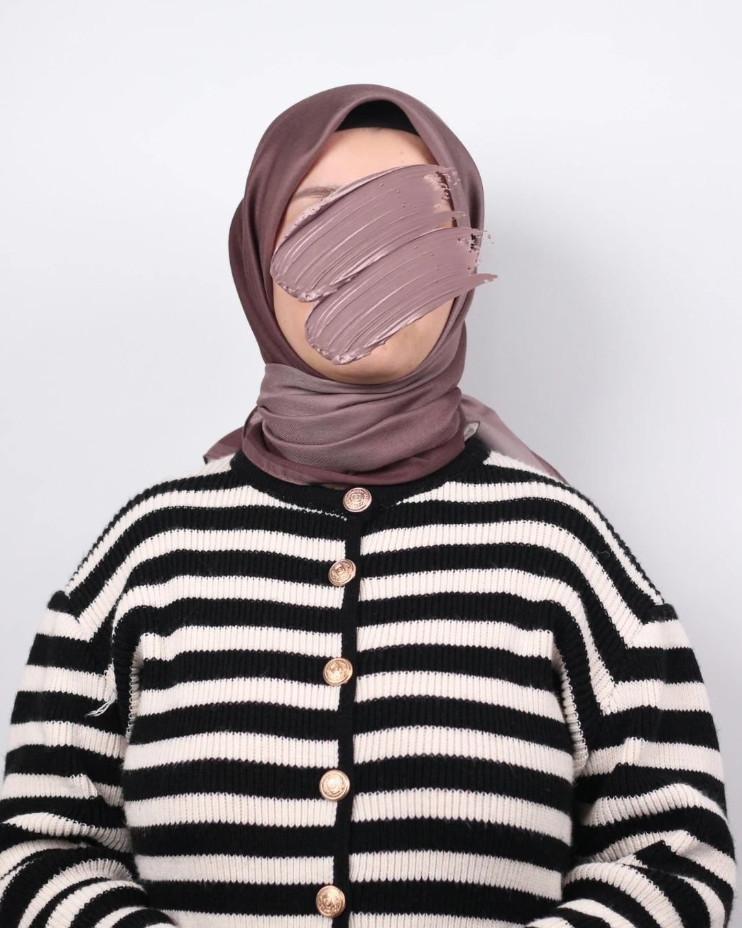 Pamuklu Soft Eşarp / Bordo - Gül Kurusu