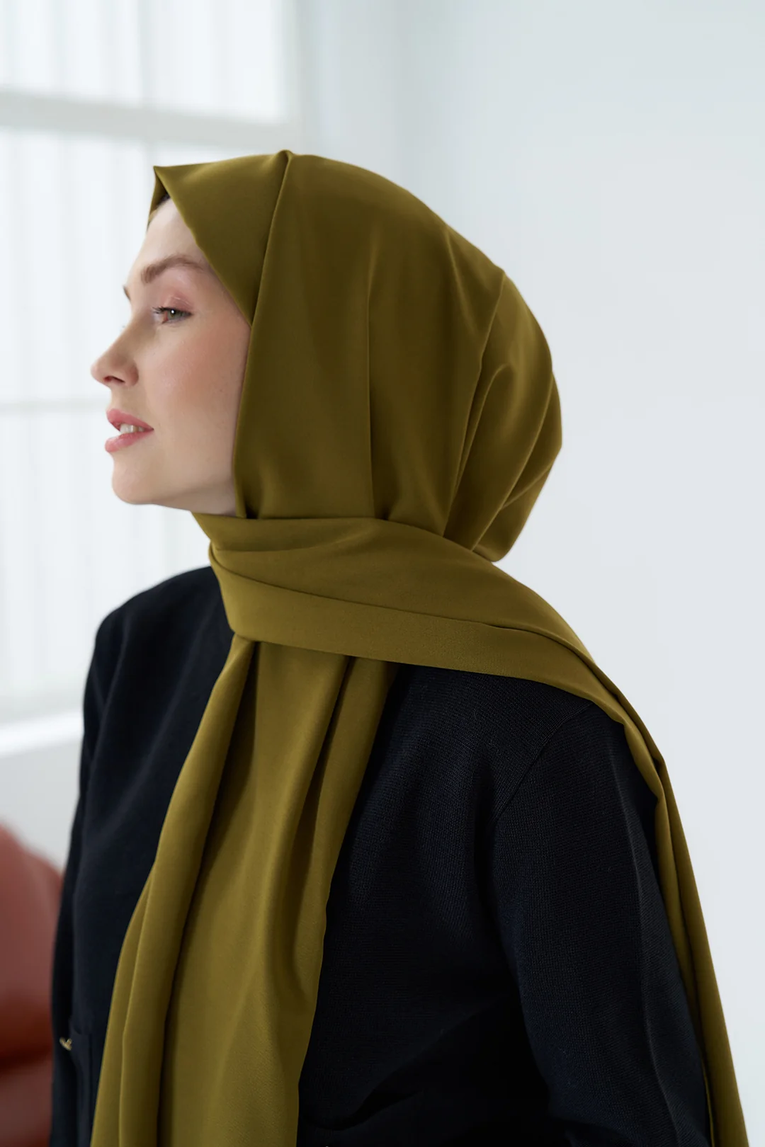 Medine İpeği Şal / Koyu Bronz