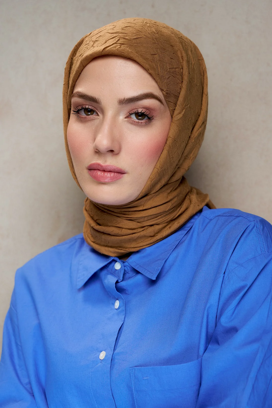 Bambu Kraş Eşarp / Karamel