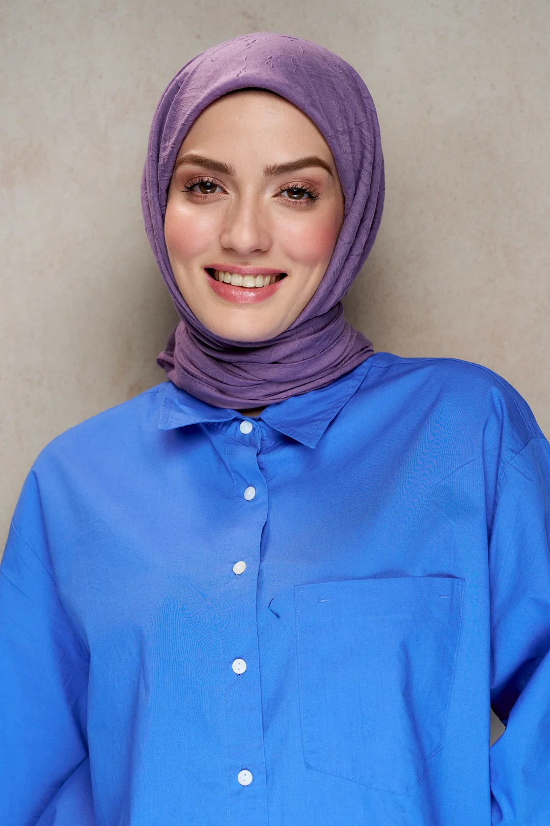 Bambu Kraş Eşarp / Eflatun