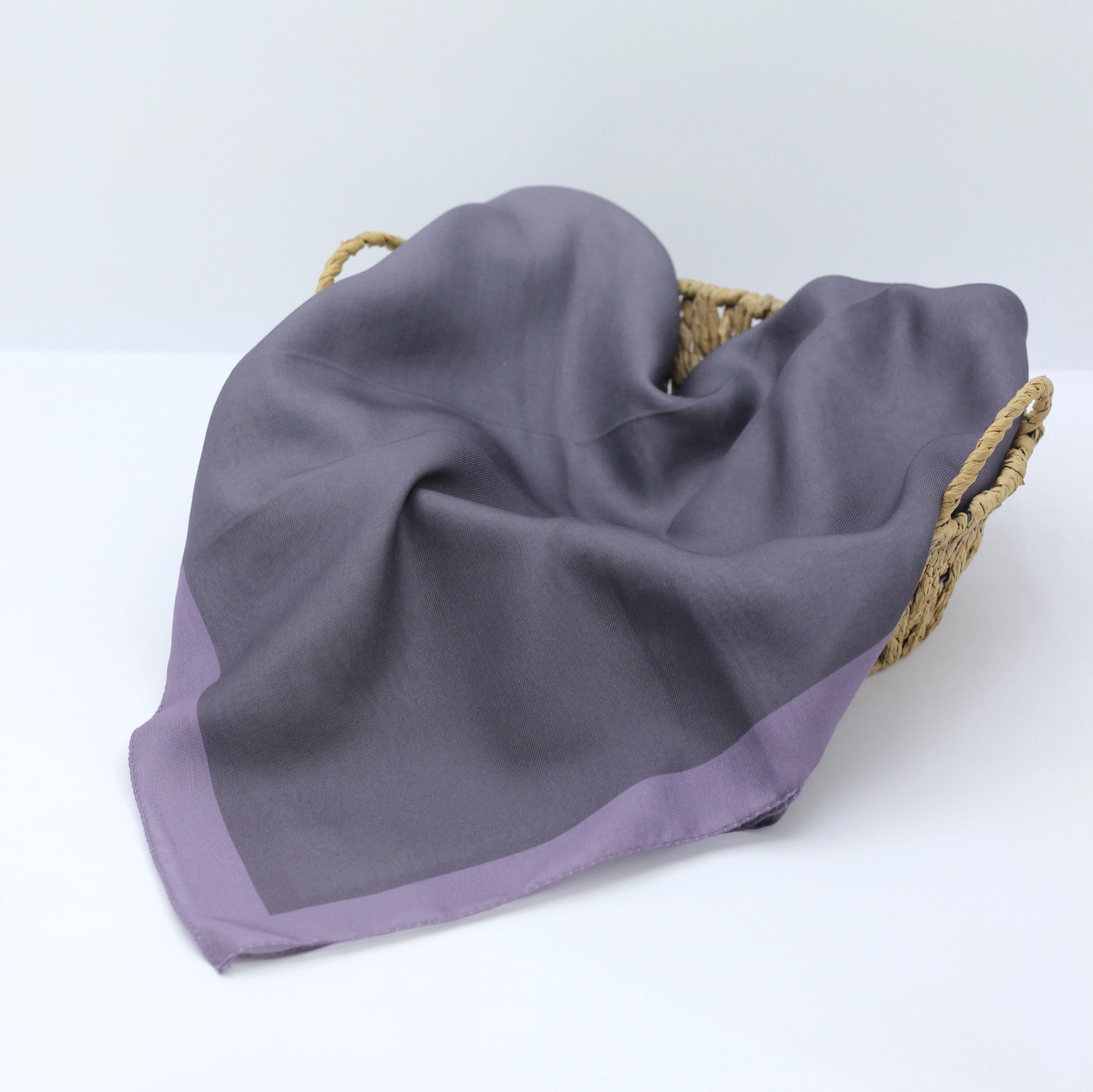 Pamuklu Soft Eşarp / Koyu Lavanta/Gri