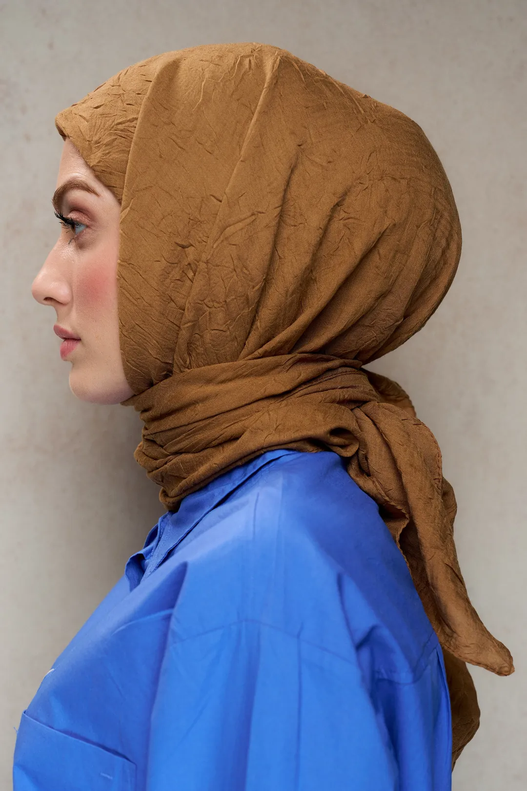 Bambu Kraş Eşarp / Karamel