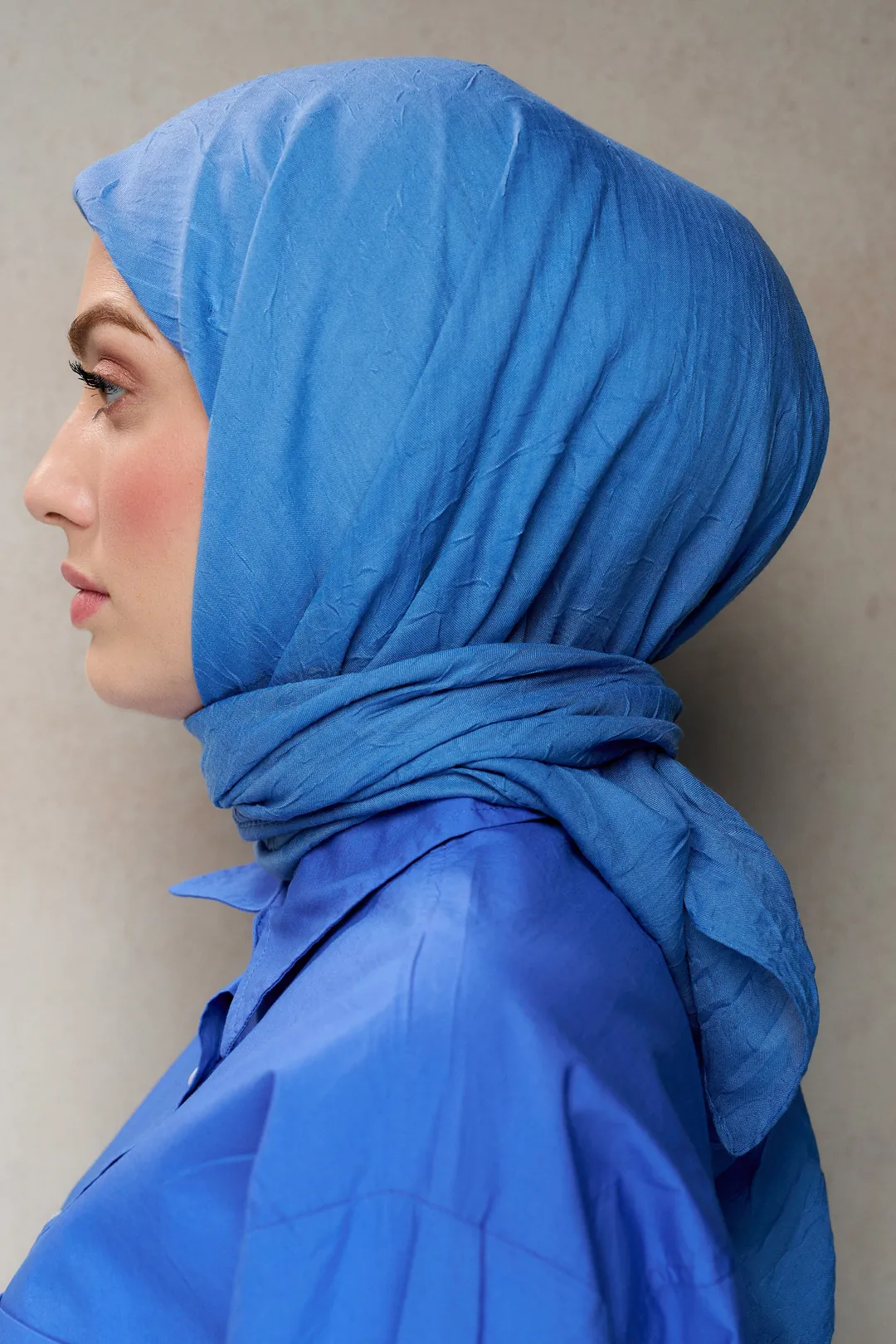 Bambu Kraş Eşarp / Marin