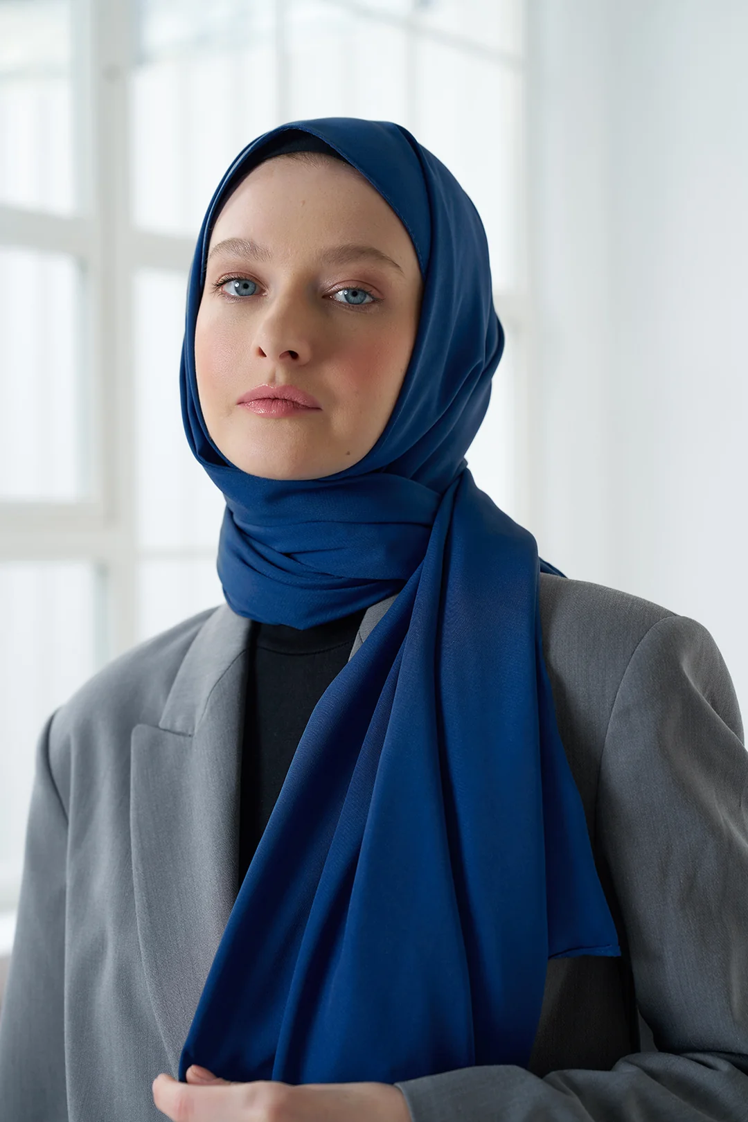 Medine İpeği Şal / Gece Mavisi