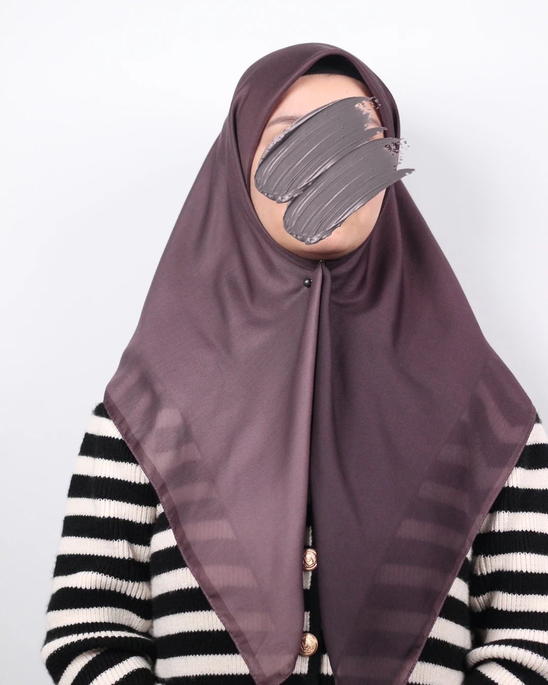 Pamuklu Soft Eşarp / Koyu Mürdüm - Açık Mürdüm