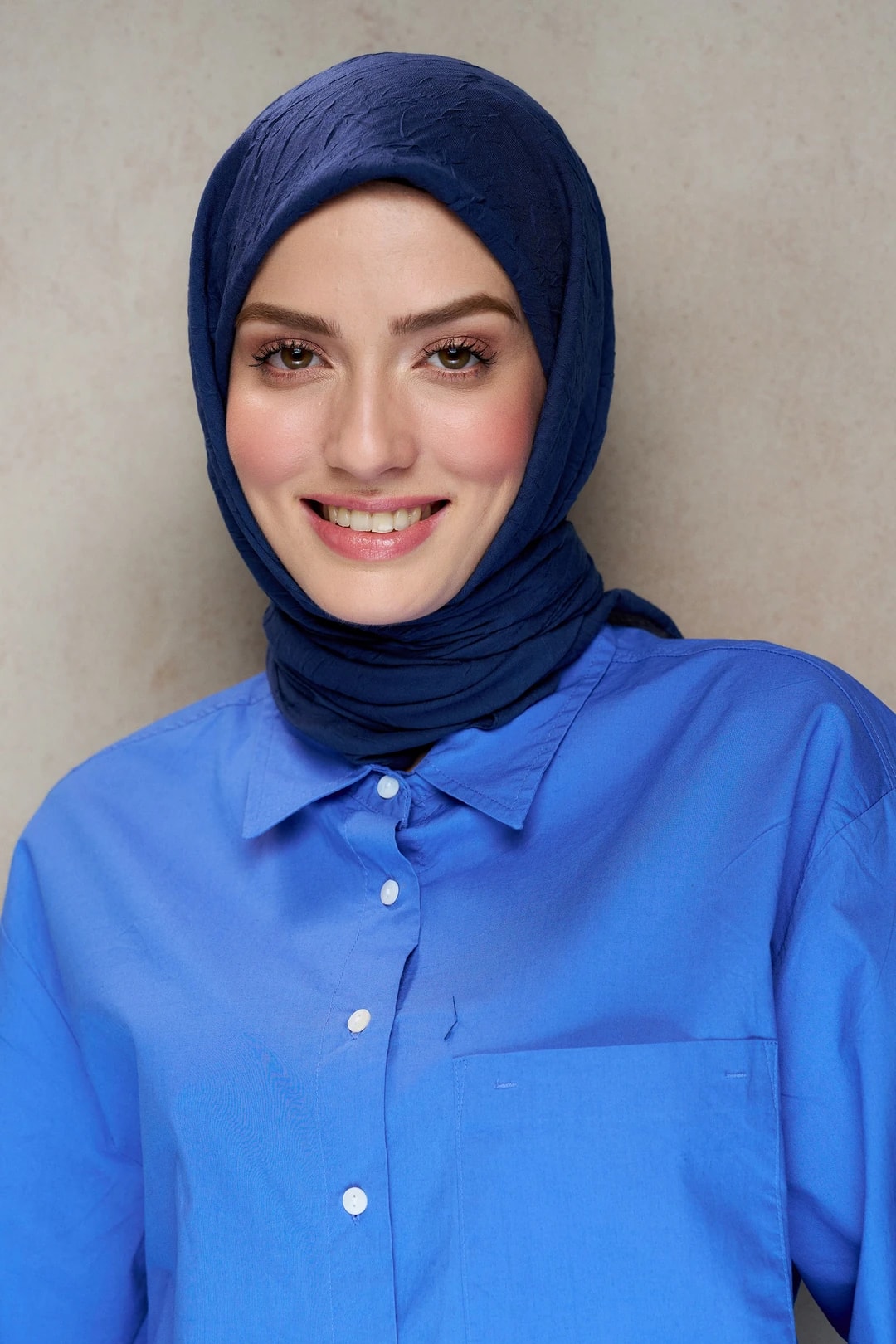 Bambu Kraş Eşarp / Lacivert